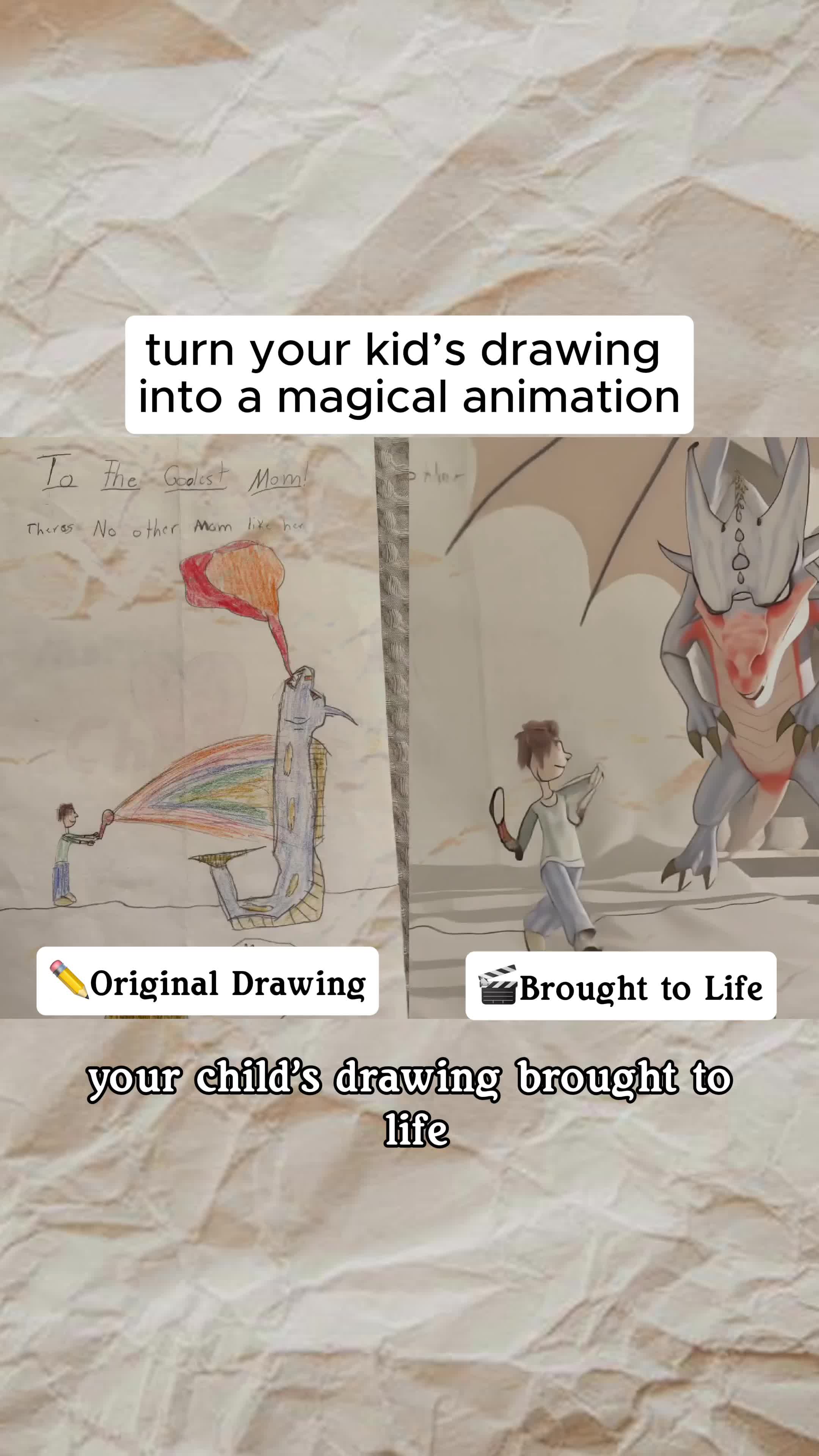 Squiggle Tales Facebook ad: Drawings Brought to Life
