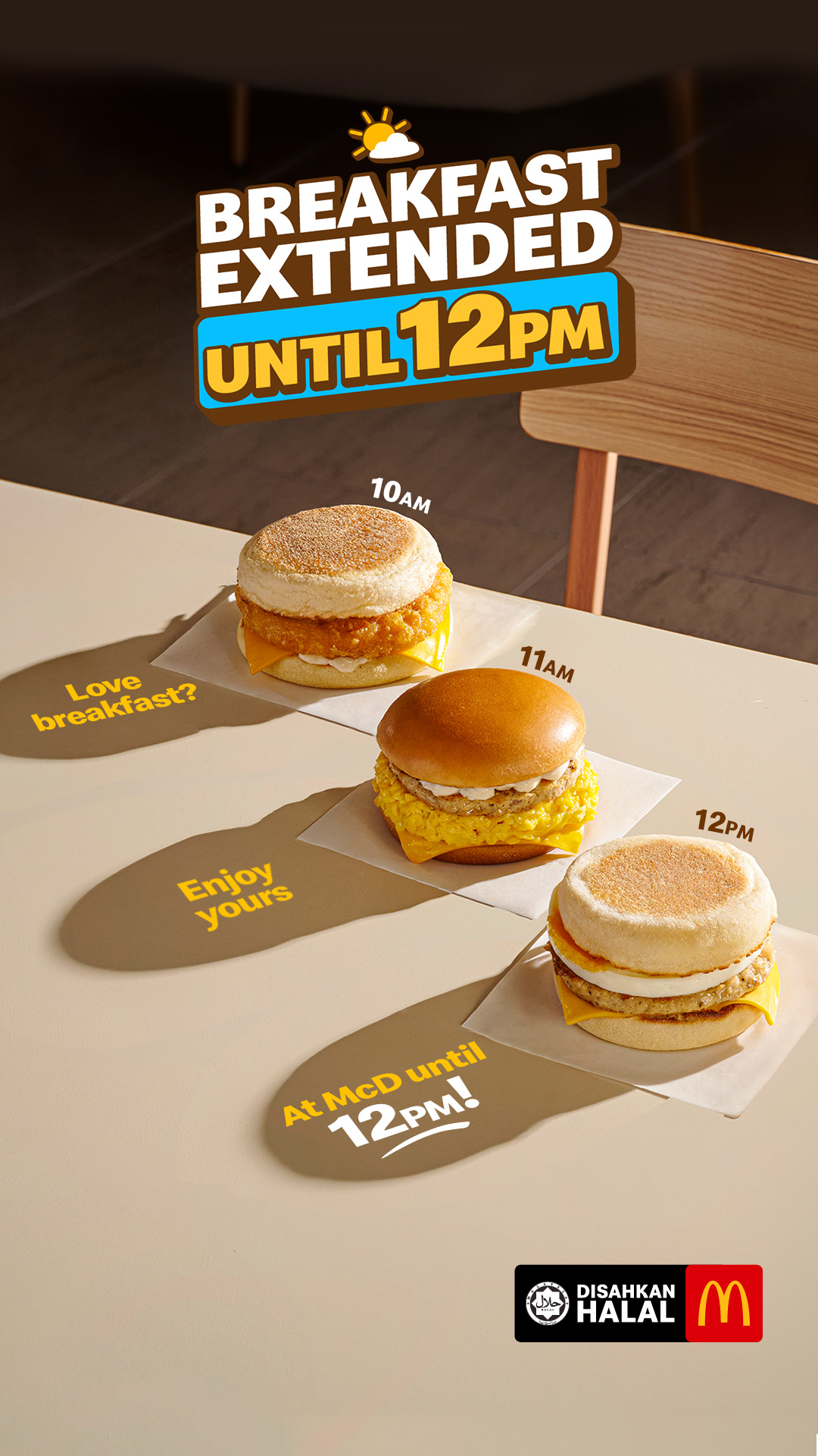 McDonald's Facebook ad: McD Breakfast Until 12pm
