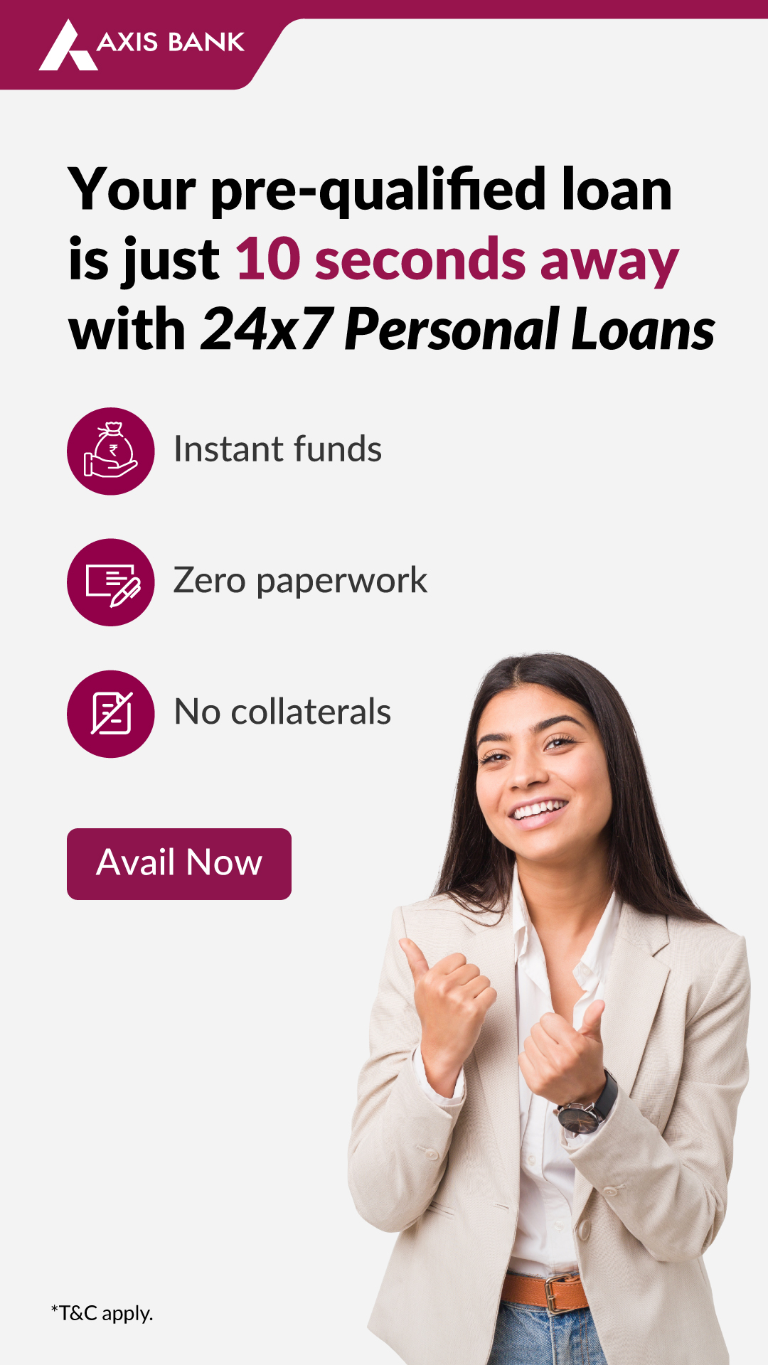 Axis Bank Facebook ad