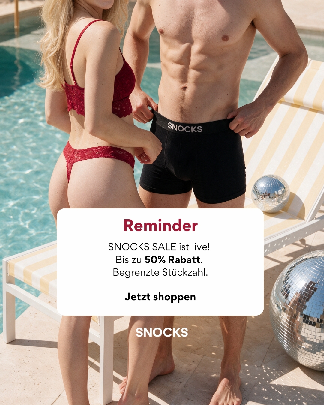 Snocks Facebook ad: Jetzt bis zu 60% sparen