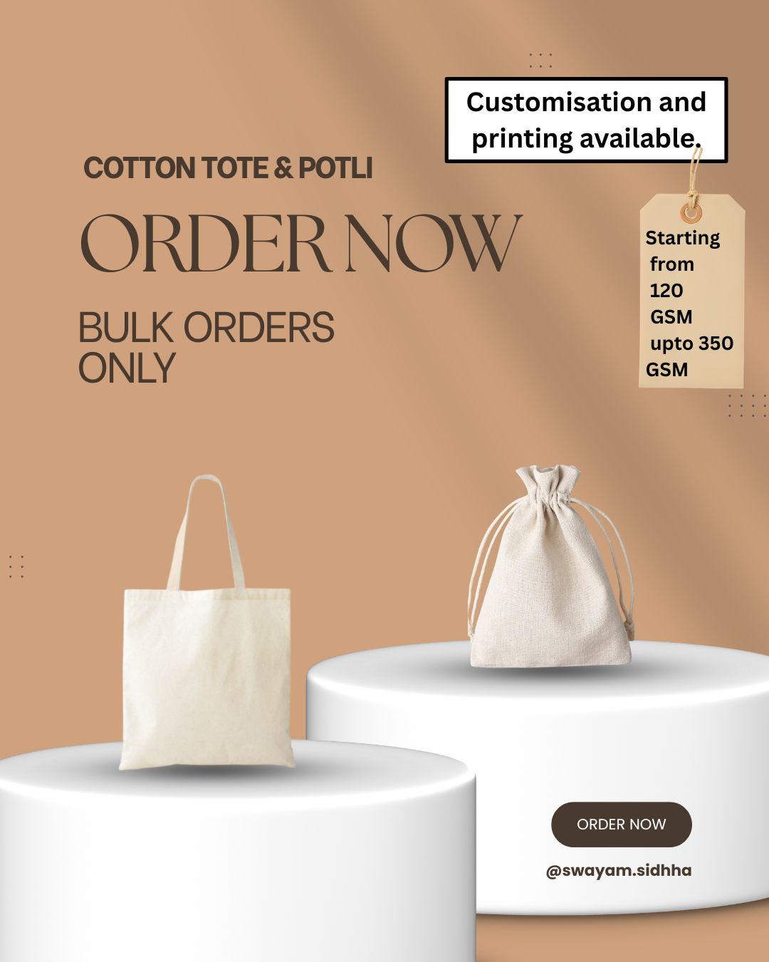 Swayam Sidhha Facebook ad: Looking for simple and practical cotton bags?