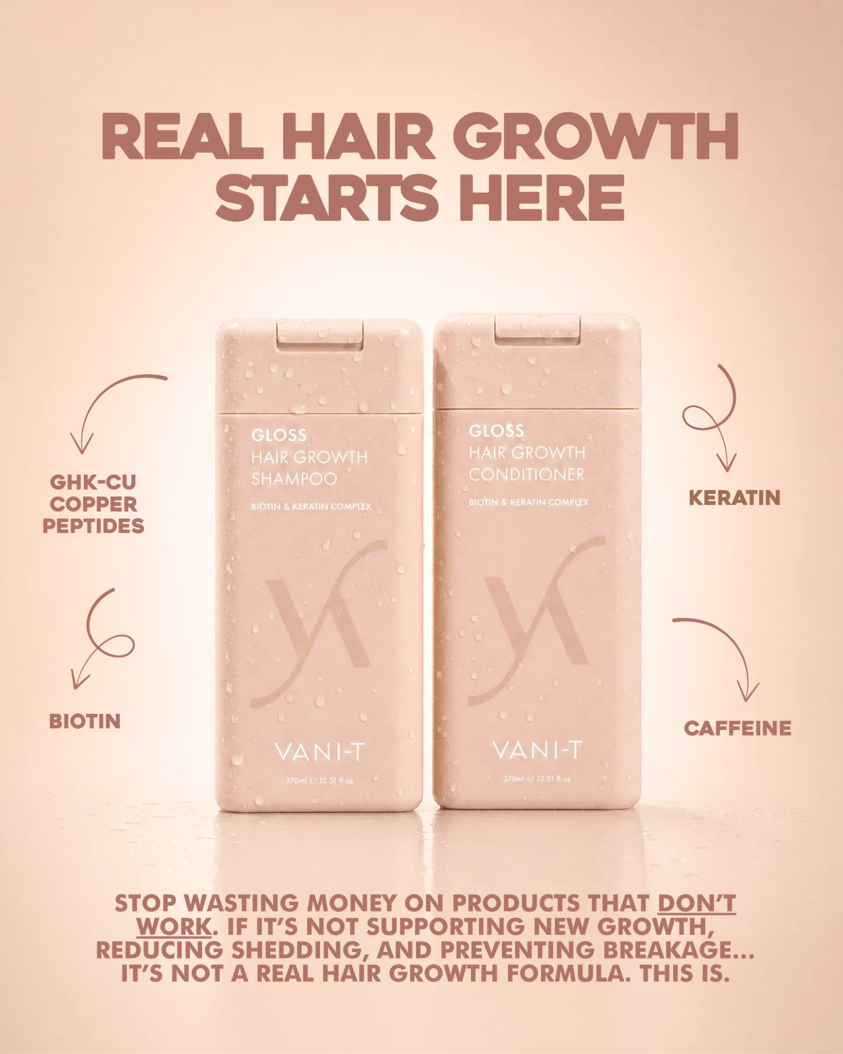 VANI-T Facebook ad: Real Hair Growth Starts Here