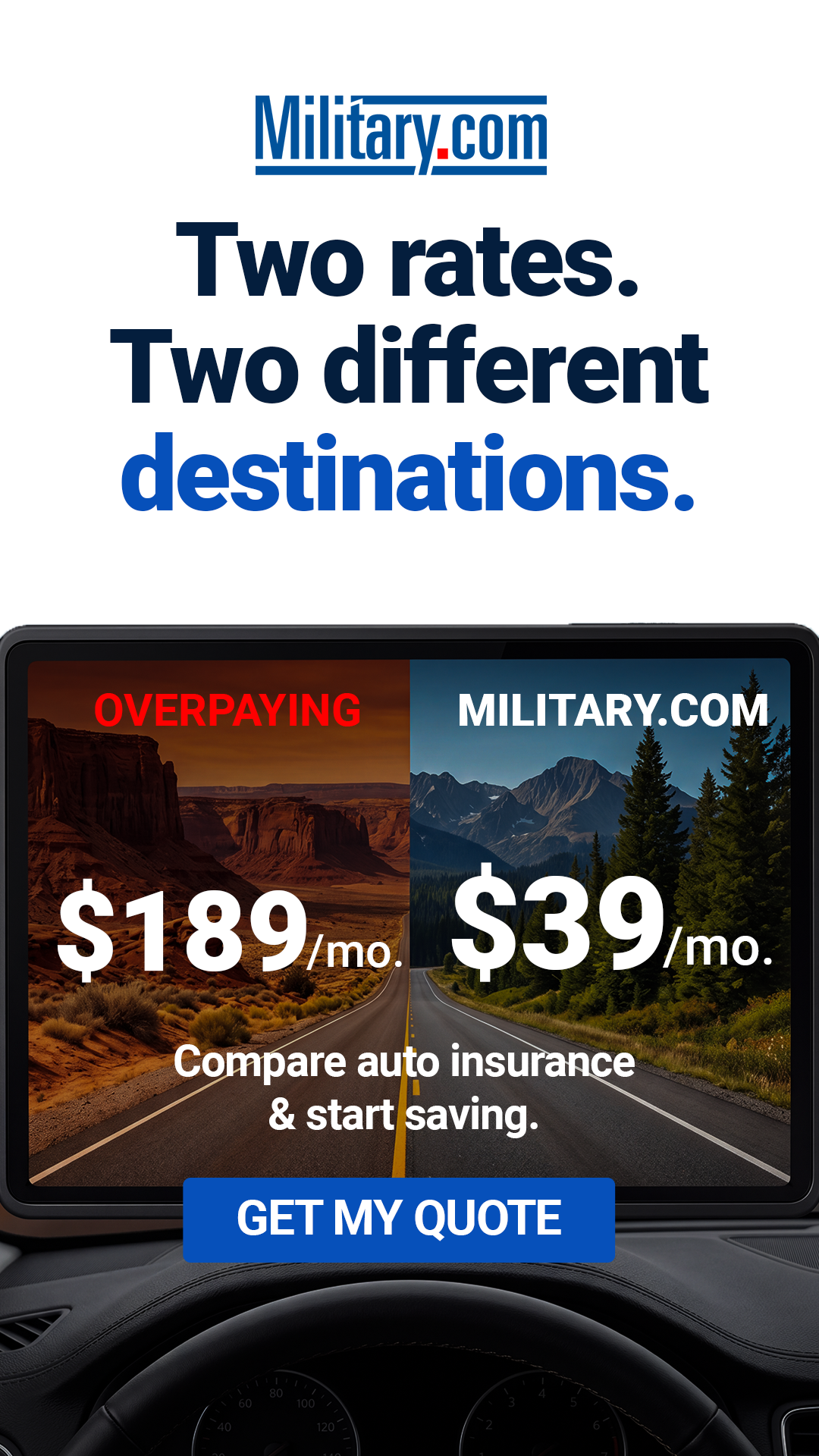 Military.com Facebook ad