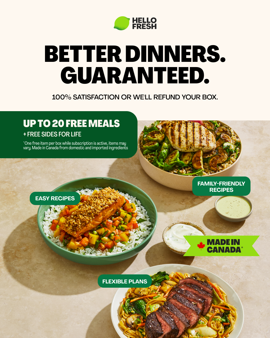 HelloFresh Facebook ad
