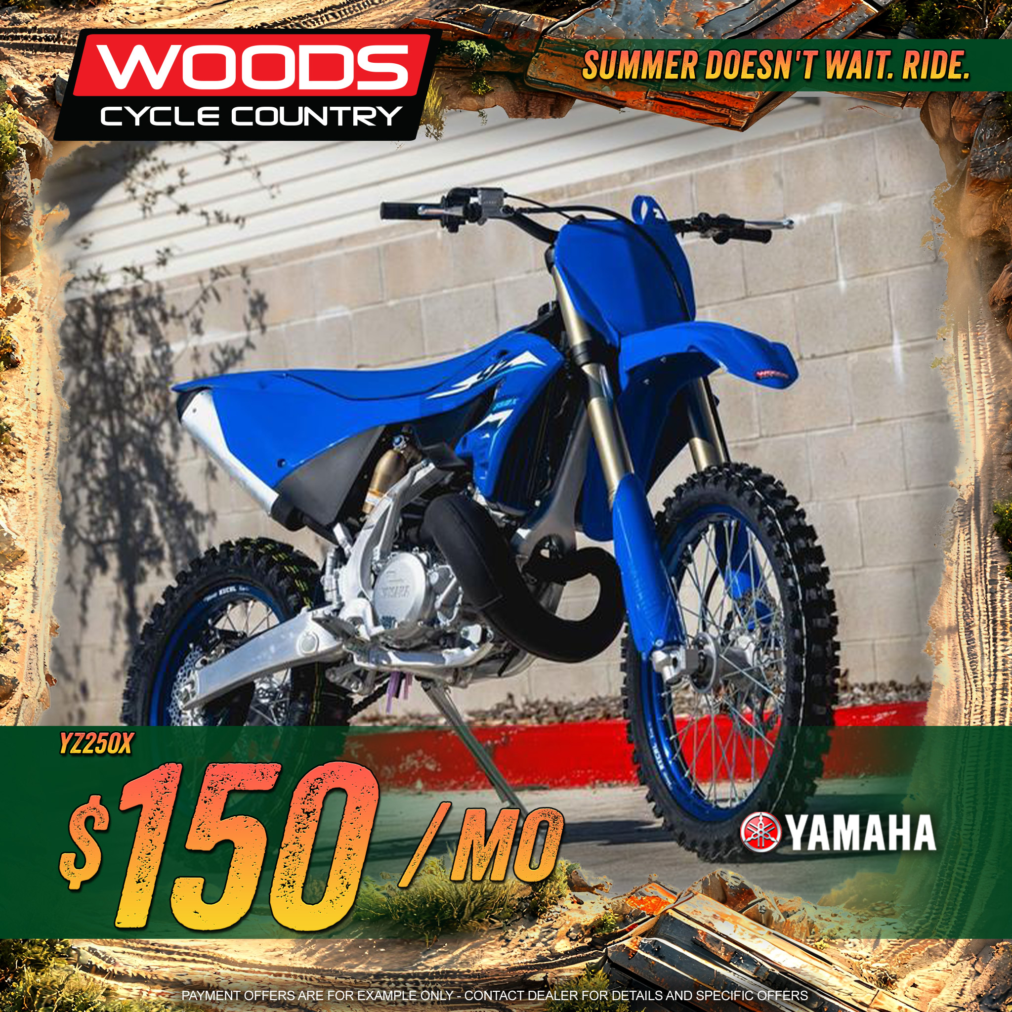 Woods Cycle Country Facebook ad: The best stories rarely begin on the couch.