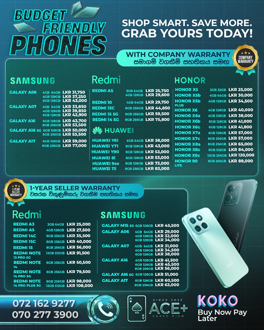 Aceplusglobe Facebook ad: Grab Your Budget Smartphone Today!