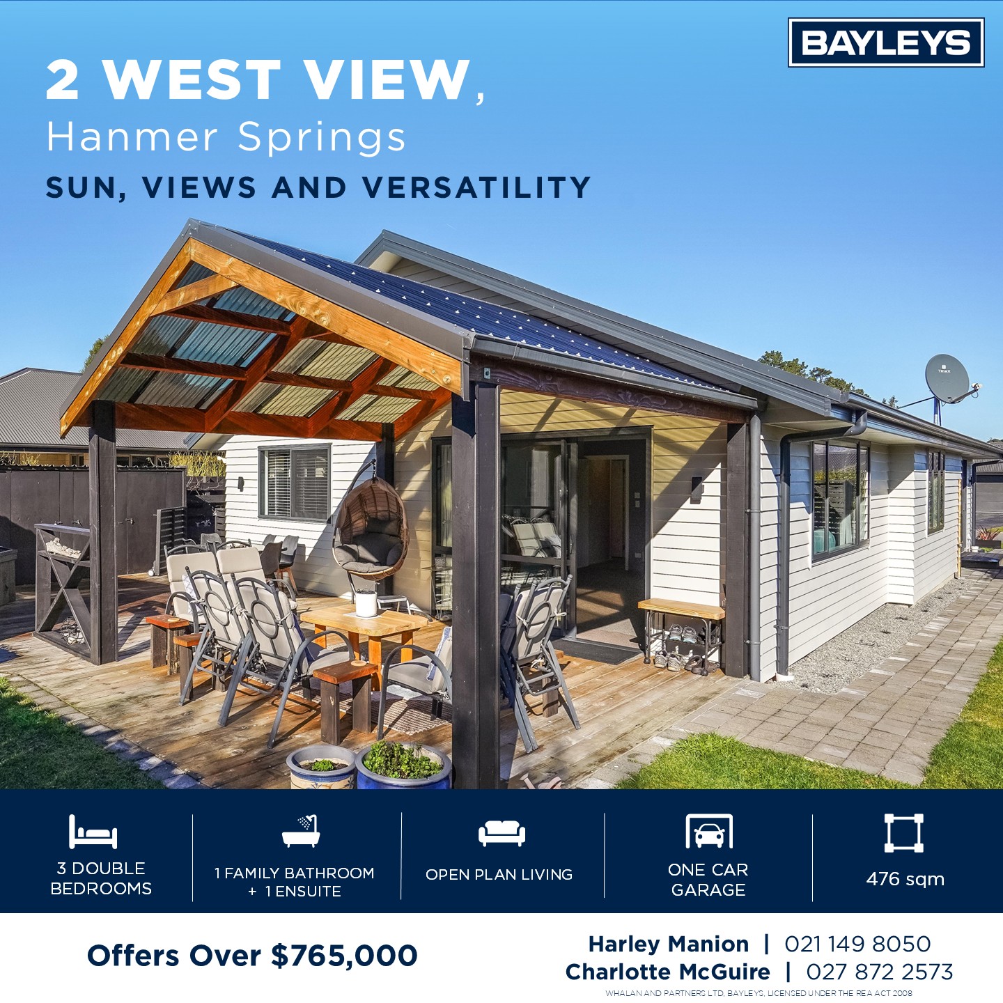 Harley Manion - Bayleys Hanmer Springs Facebook ad: 2 West View