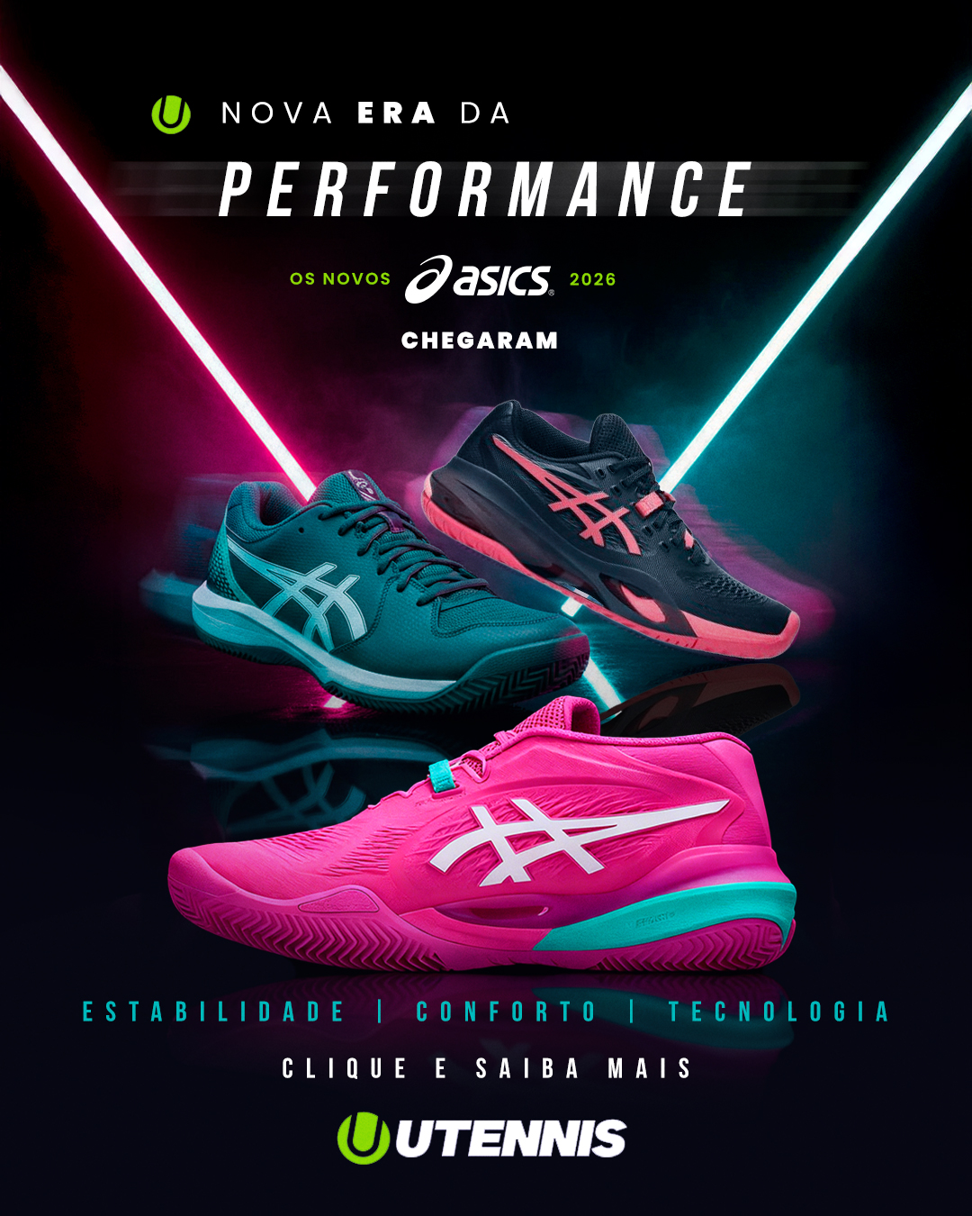 U-Tennis Facebook ad: Performance que acompanha sua evolução.