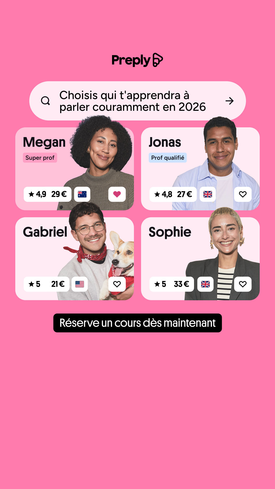 Preply Facebook ad