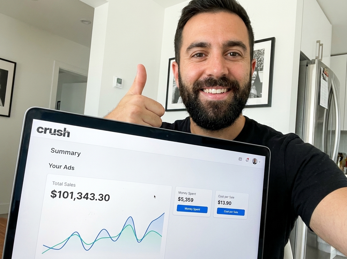 trycrush.ai Facebook ad