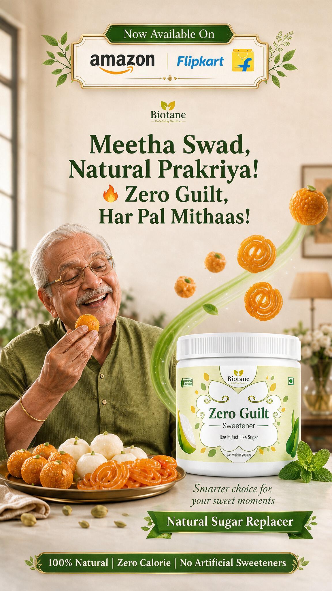 Biotane Facebook ad: Meetha Khao, Guilt Nahi!