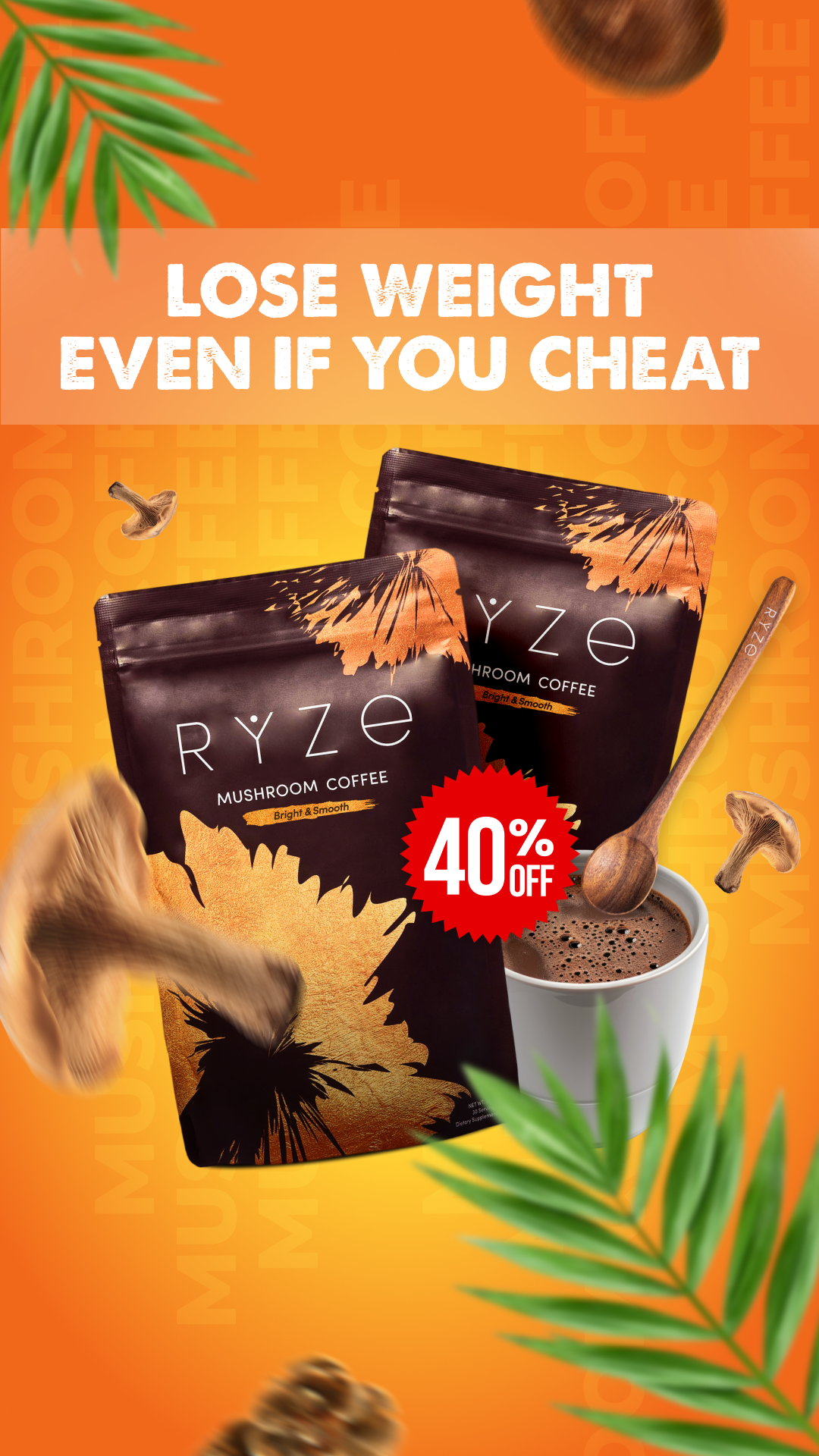 RYZE Superfoods Facebook ad
