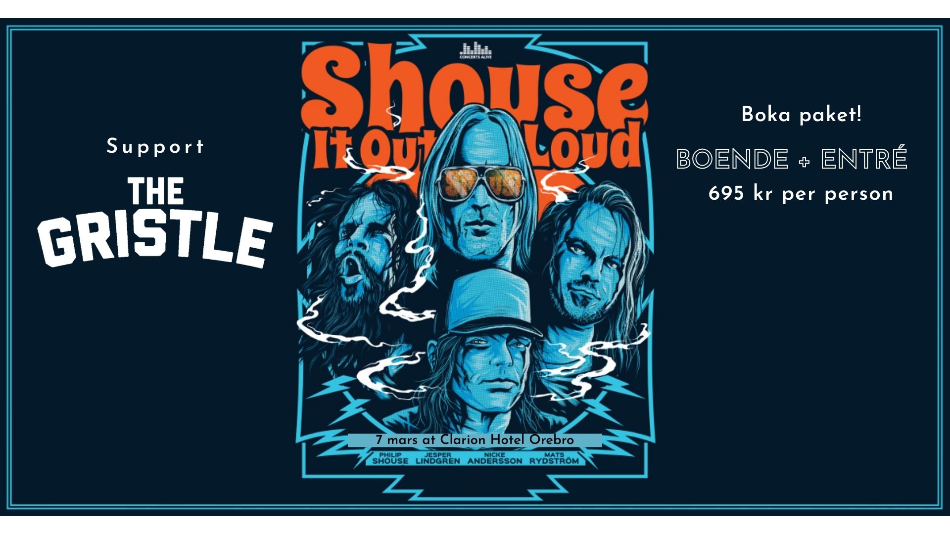 Clarion Hotel Örebro Facebook ad: SHOUSE IT OUT LOUD + Support - Live at Clarion Hotel…