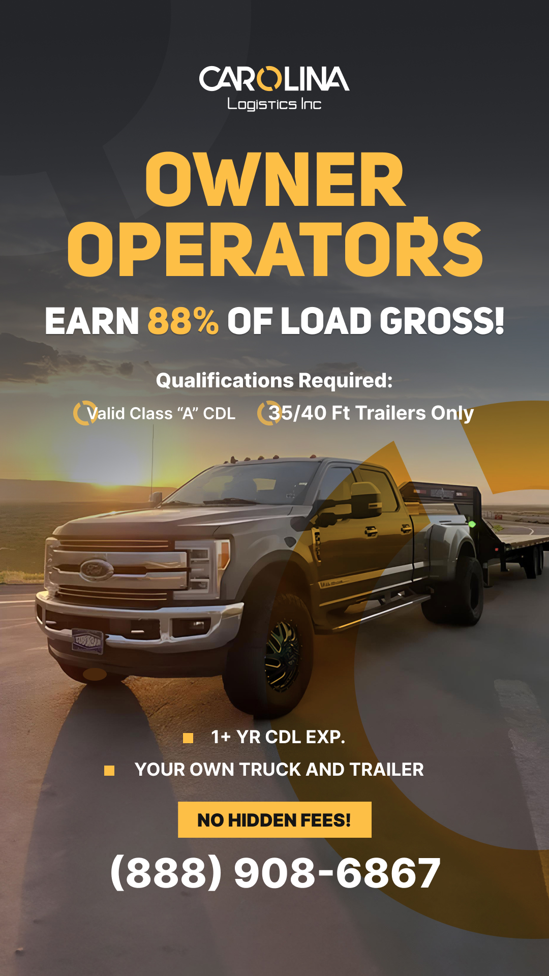 Carolina Logistics Inc Facebook ad from Jun 19, 2026