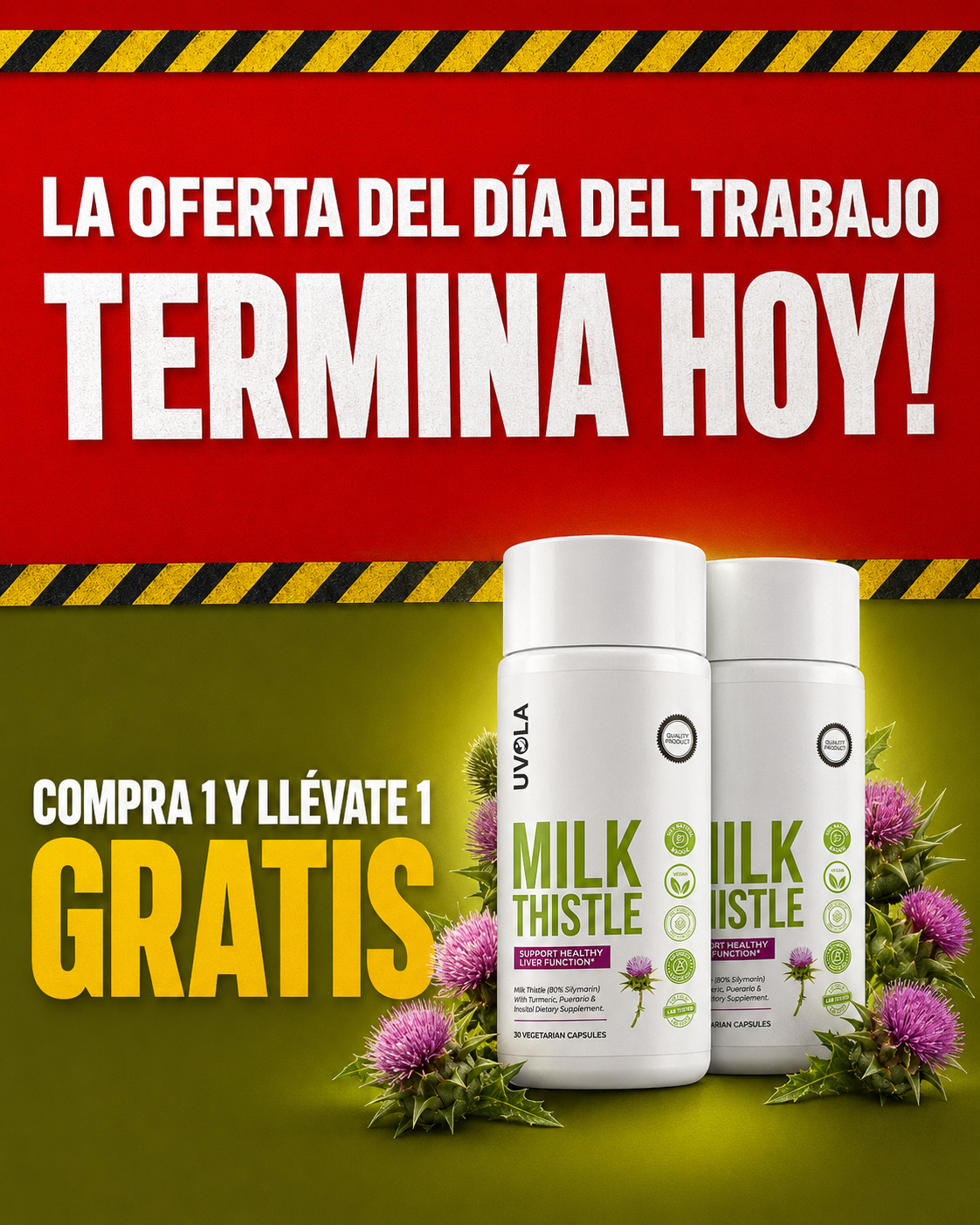 Remedios Naturales 365 Facebook ad: ¡OFERTA DEL DIA DEL TRABAJO!