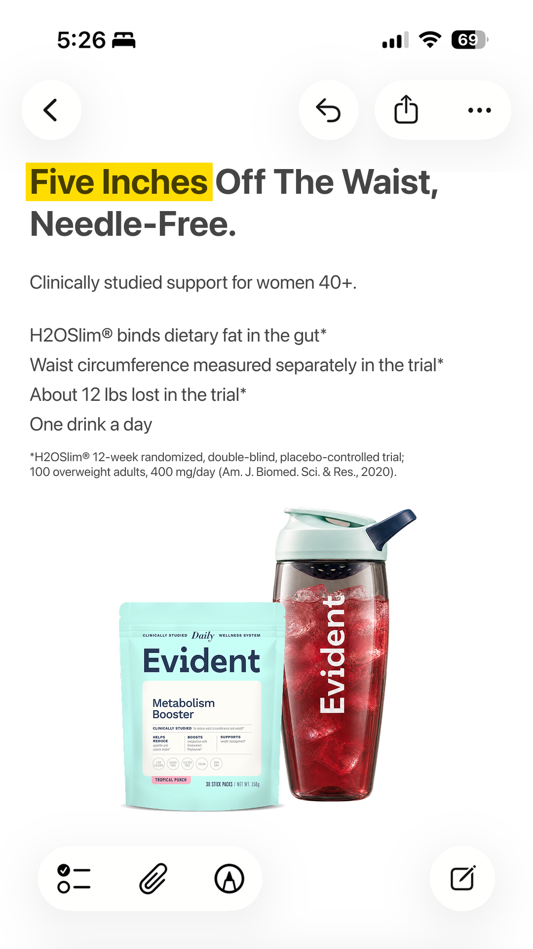 Evident Wellness Facebook ad