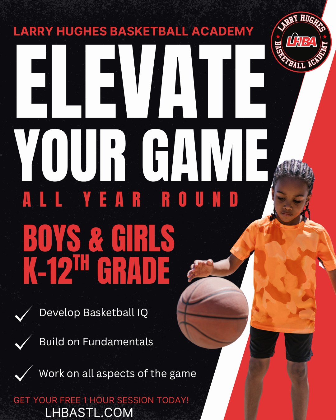 Larry Hughes Basketball Academy Facebook ad: Skills & Drills Overview, Larry Hughes Basketball Academy…