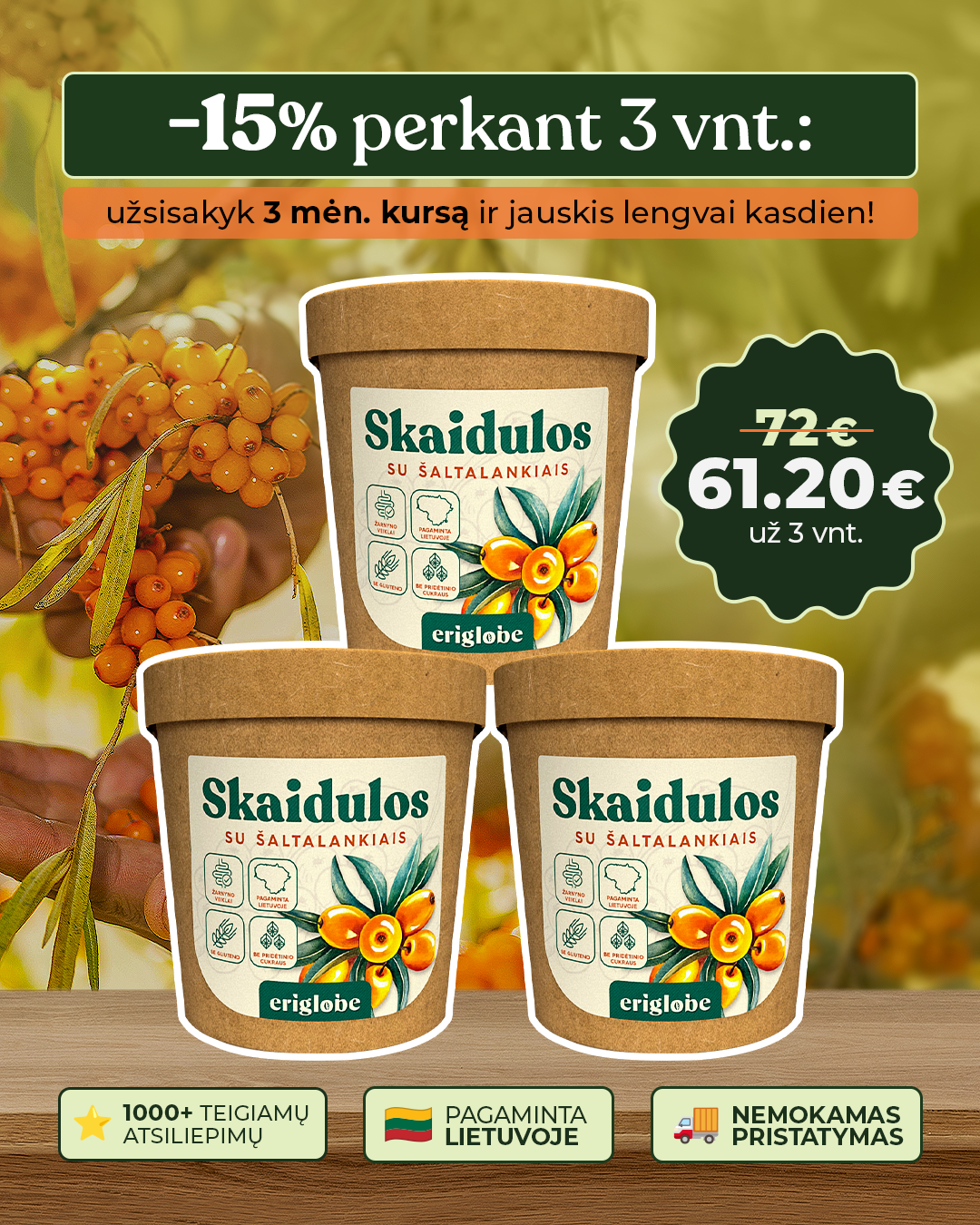Eriglobe.lt Šaltalankis visiems Facebook ad