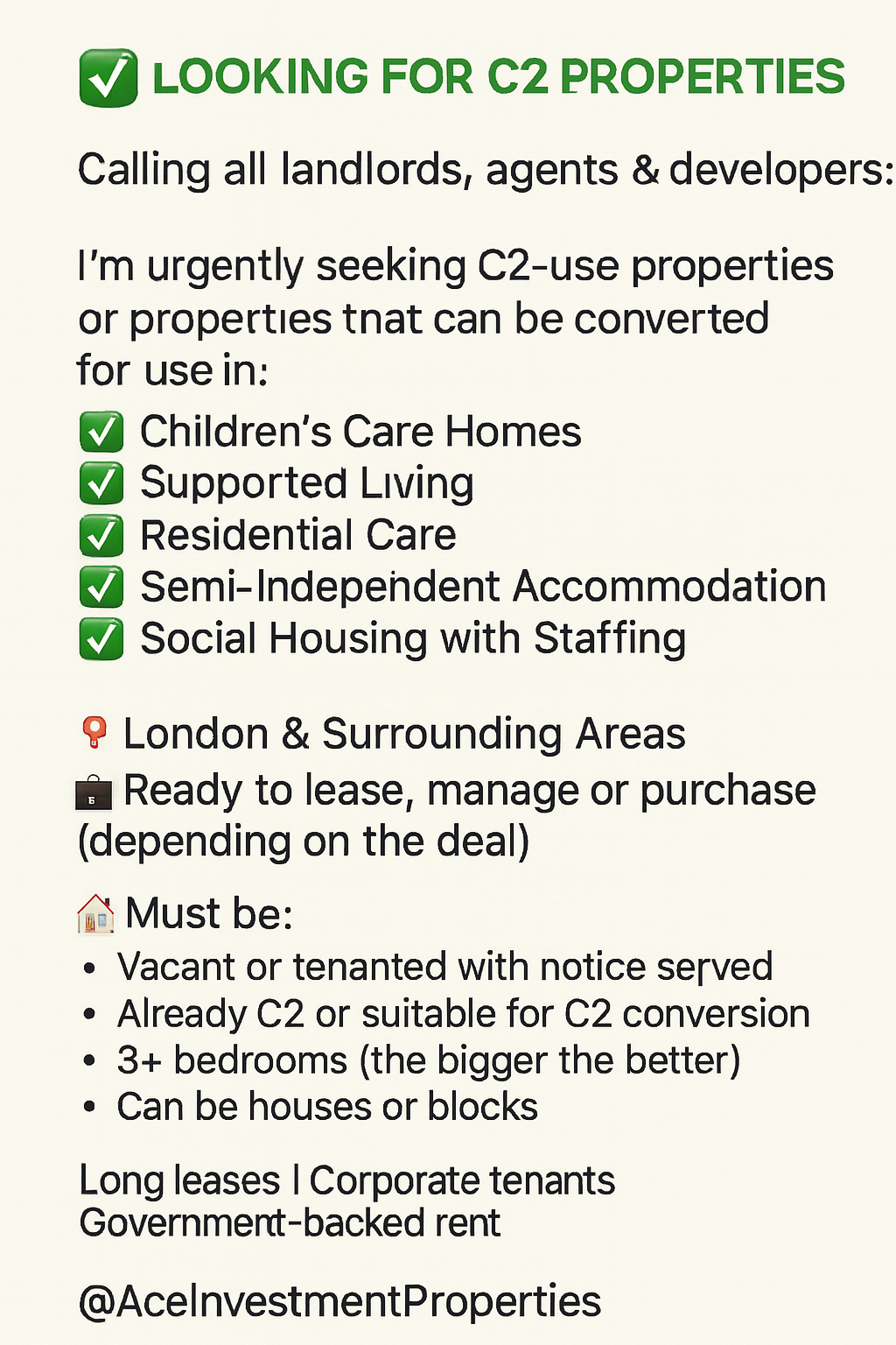 Ace Investment Properties Facebook ad
