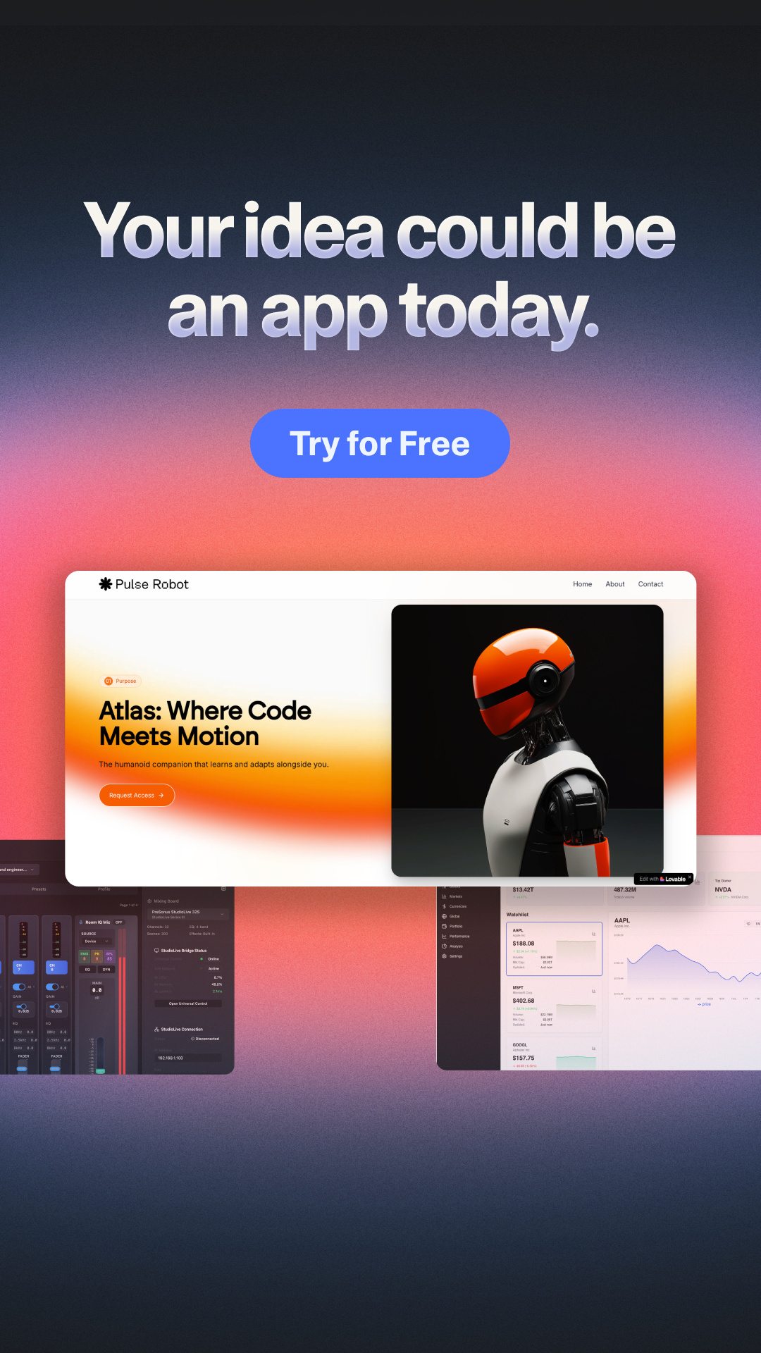 Lovable.dev Facebook ad