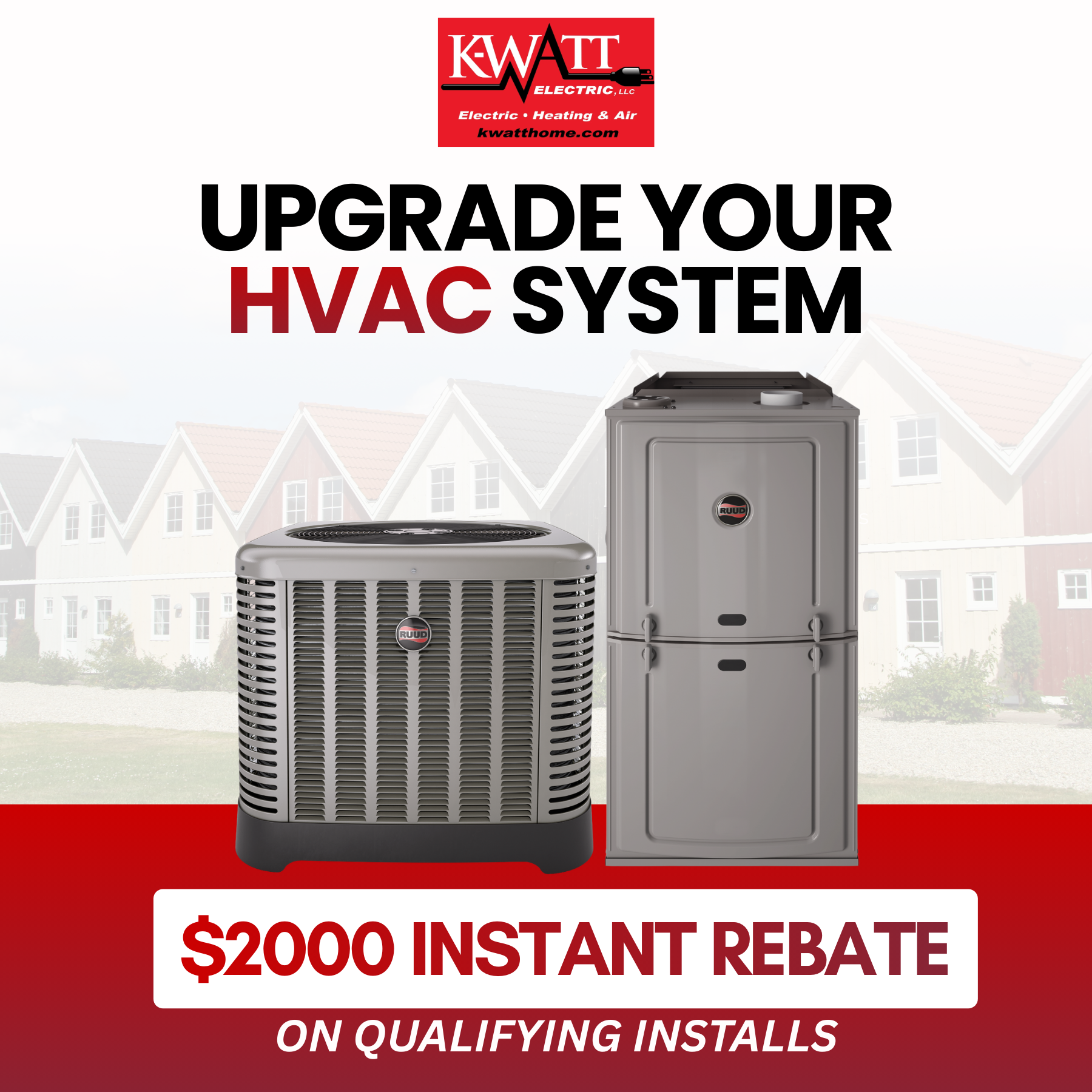 Kwatt Electric, Heating and Air Conditioning Facebook ad