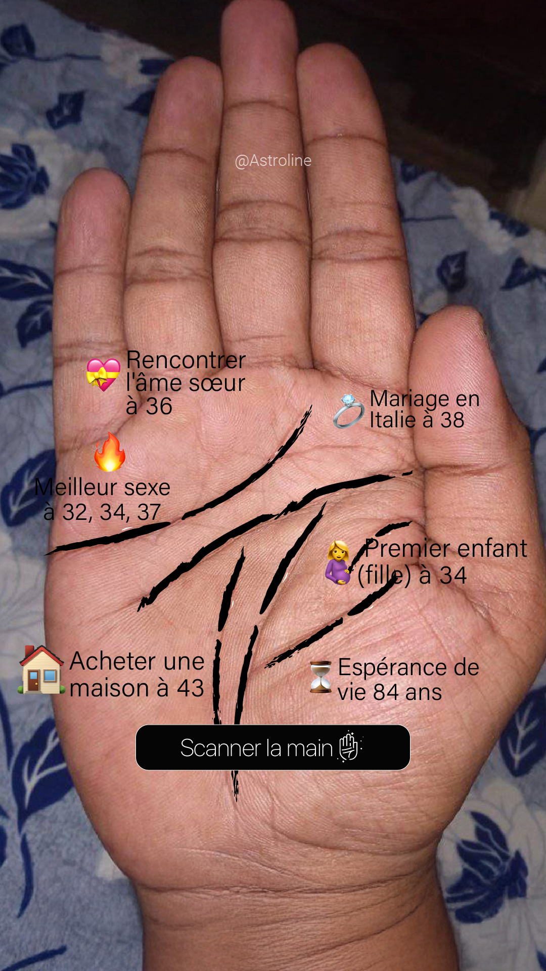 Palm reading insights Facebook ad