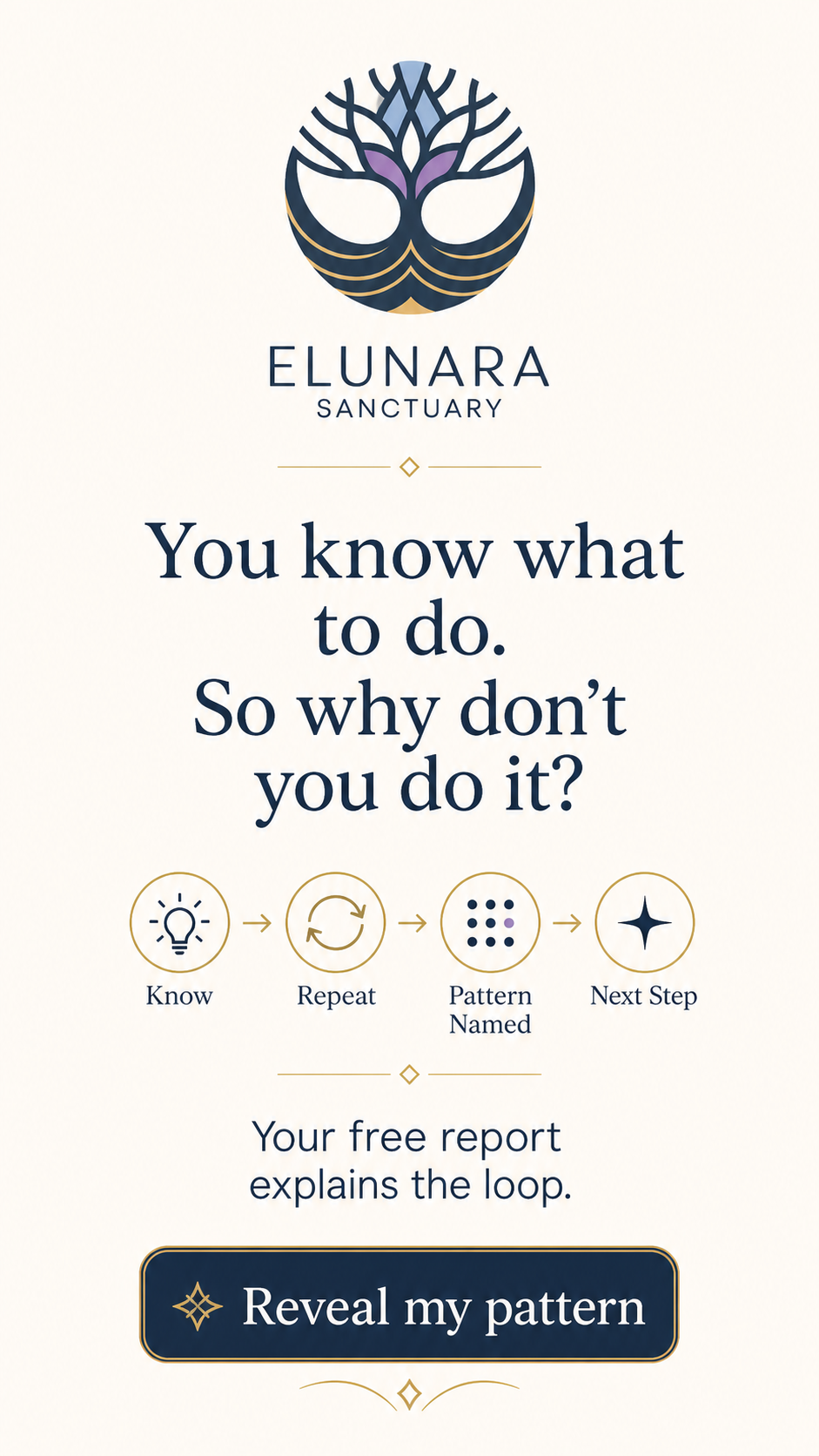 Elunara Sanctuary Facebook ad from Jul 31, 2026