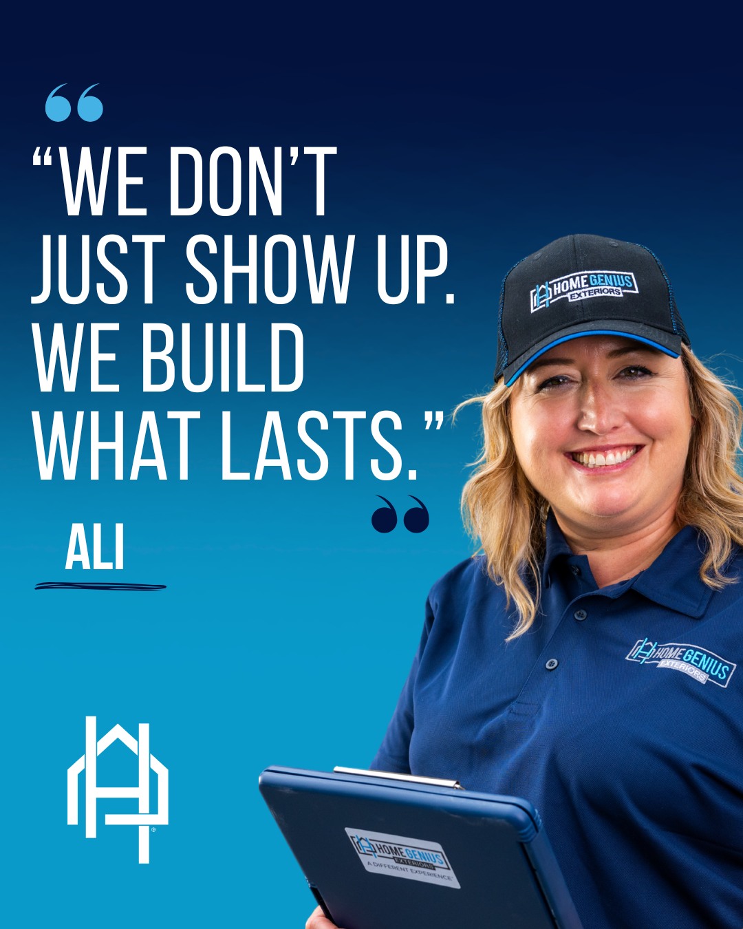 Home Genius Exteriors Facebook ad