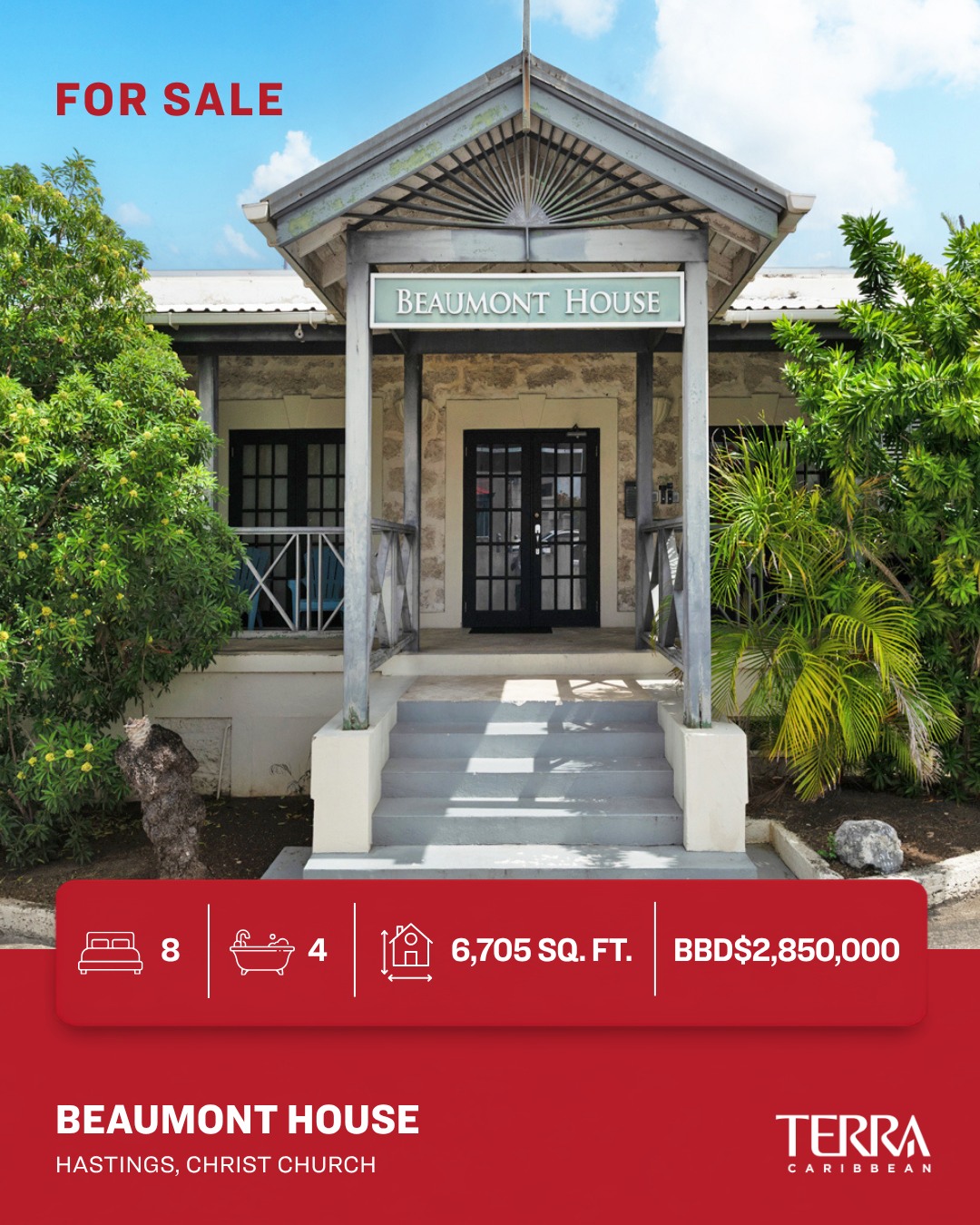 Terra Caribbean Facebook ad: Beaumont House is a beautifully restored late 19th-century…
