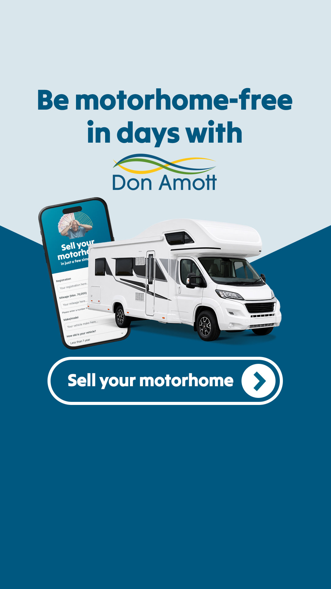 Don Amott Caravans and Motorhomes Facebook ad from May 21, 2026