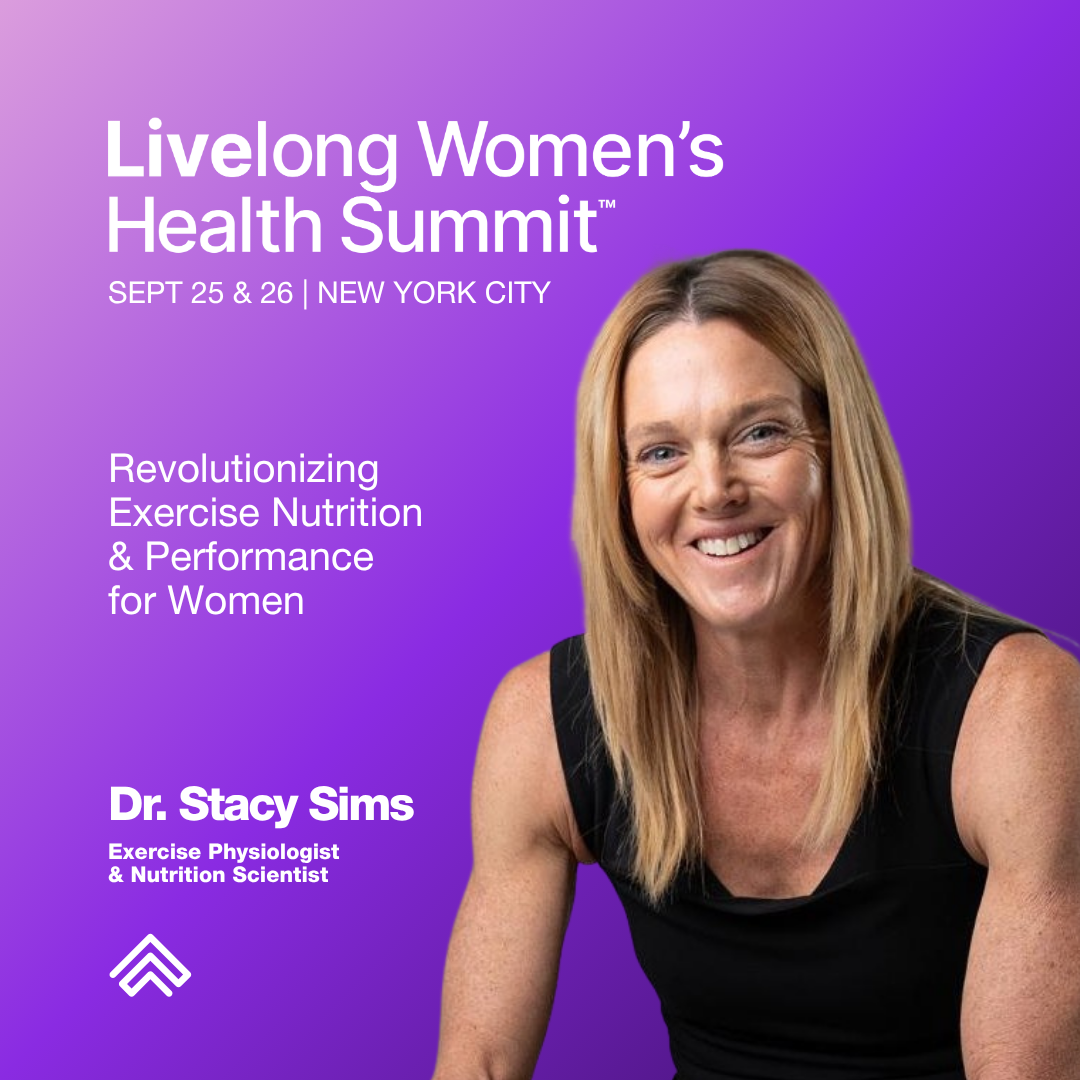Livelong Media Facebook ad: Dr. Stacy Sims, Live in NYC