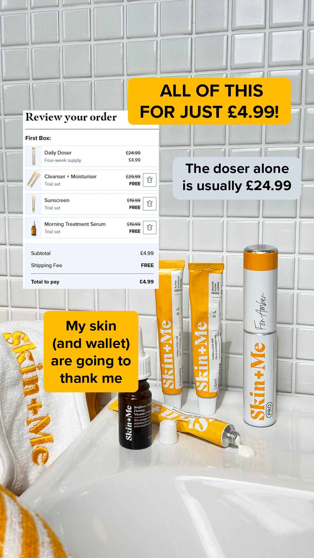Skin + Me Facebook ad