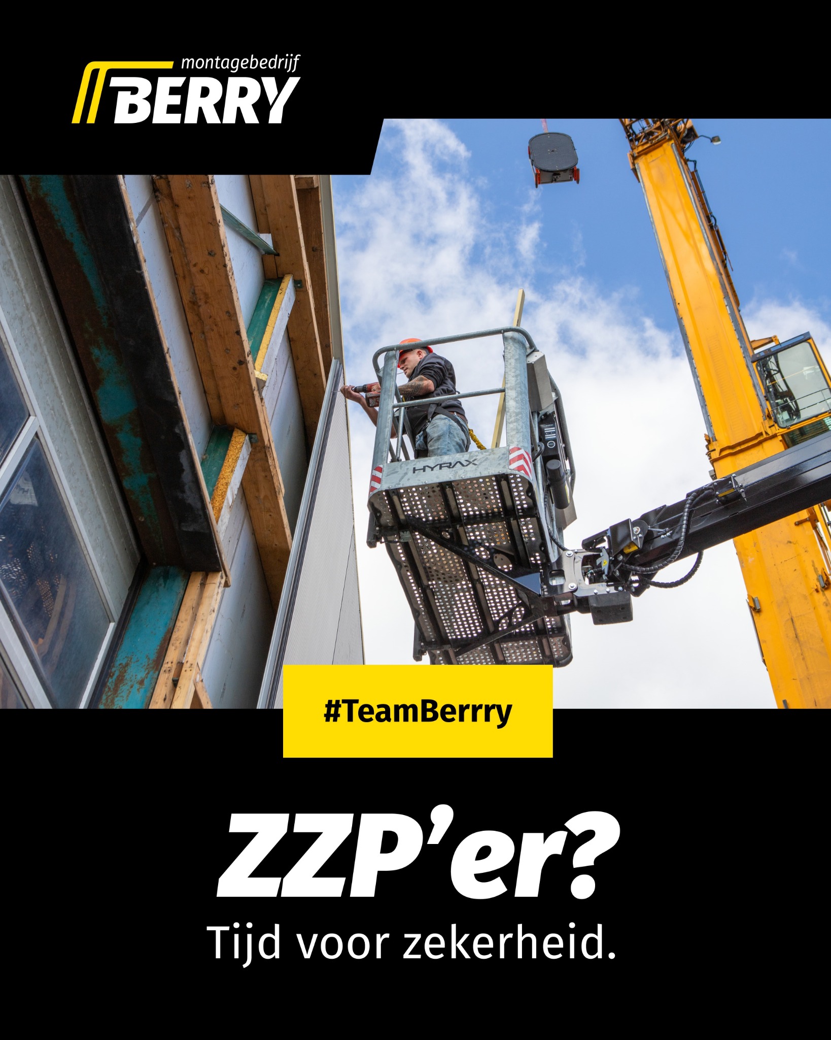 Montagebedrijf Berry B.V. Facebook ad from Nov 25, 2025