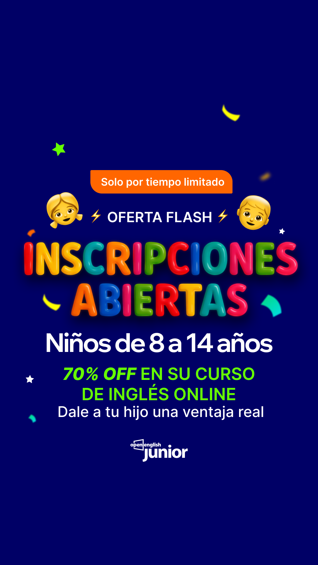 Open English Junior Facebook ad