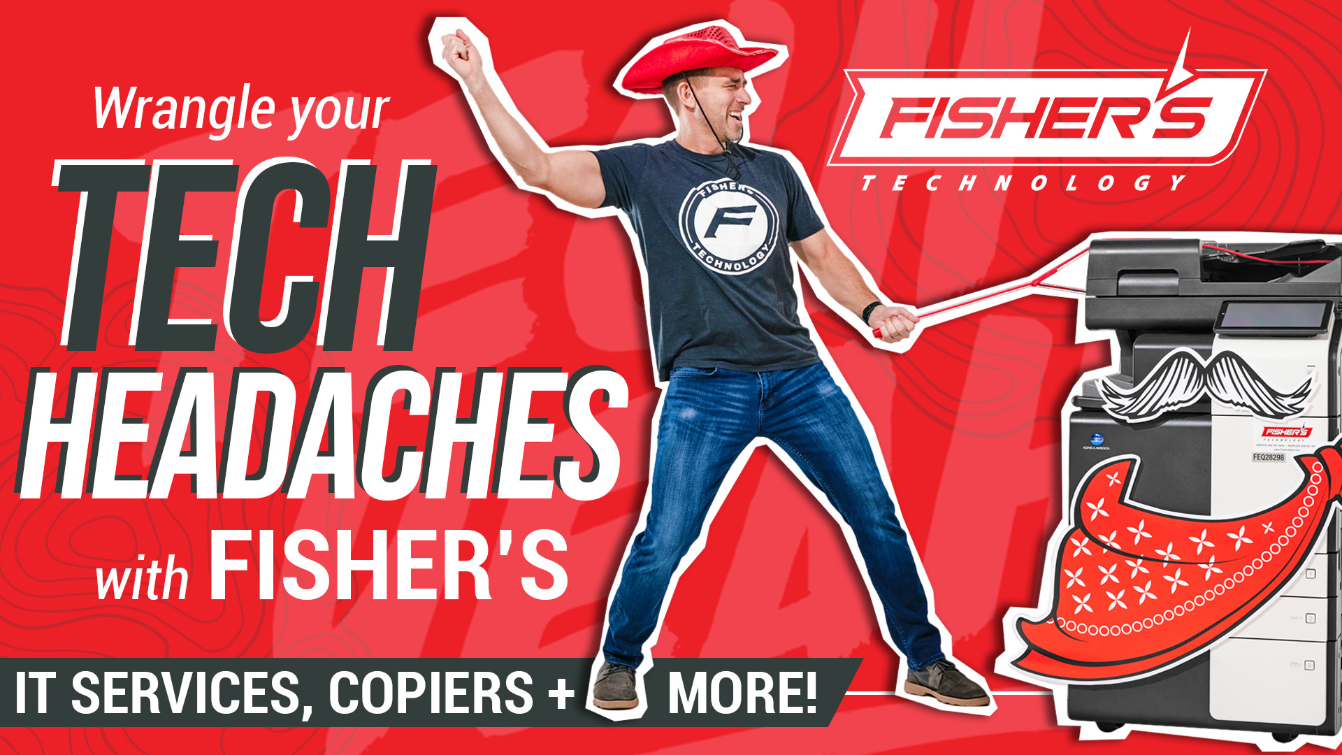 Fisher's Technology Facebook ad: Quit horsin' around with unreliable tech.