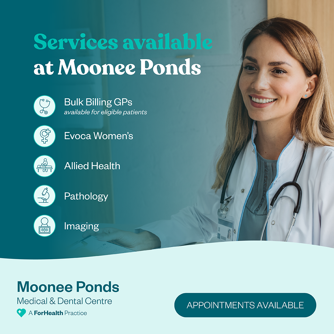 Moonee Ponds Medical & Dental Centre Facebook ad from Feb 5, 2026