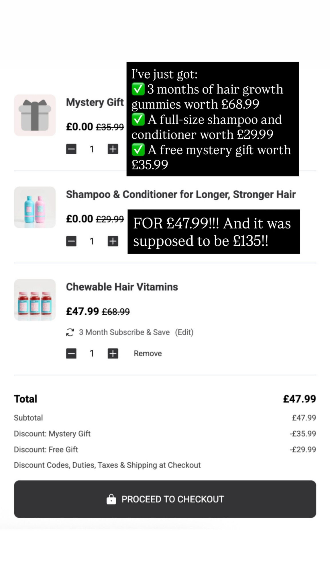 Hairburst Facebook ad