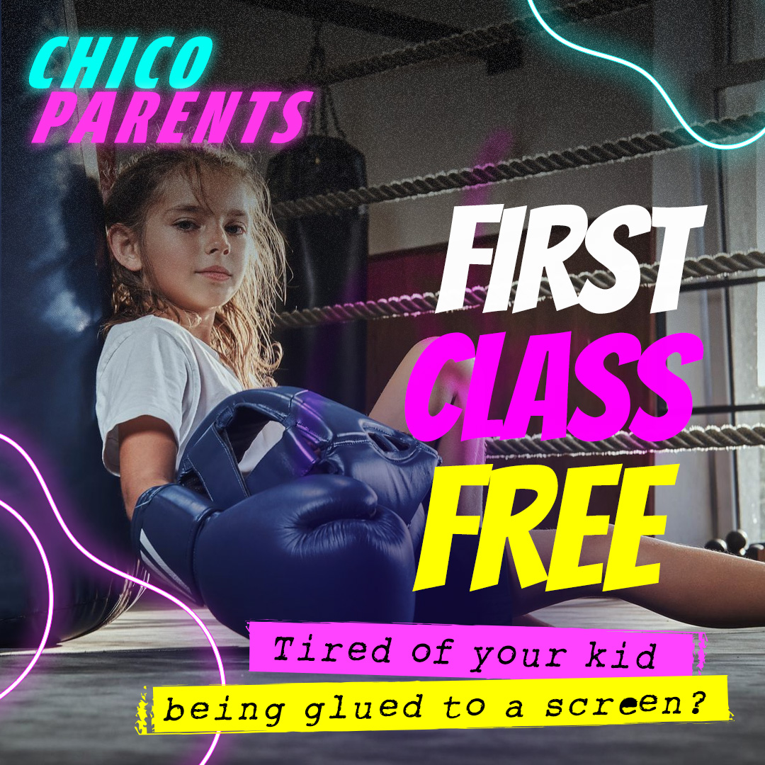 Sweet Fitness Kickboxing - Chico Facebook ad: First Class Is FREE