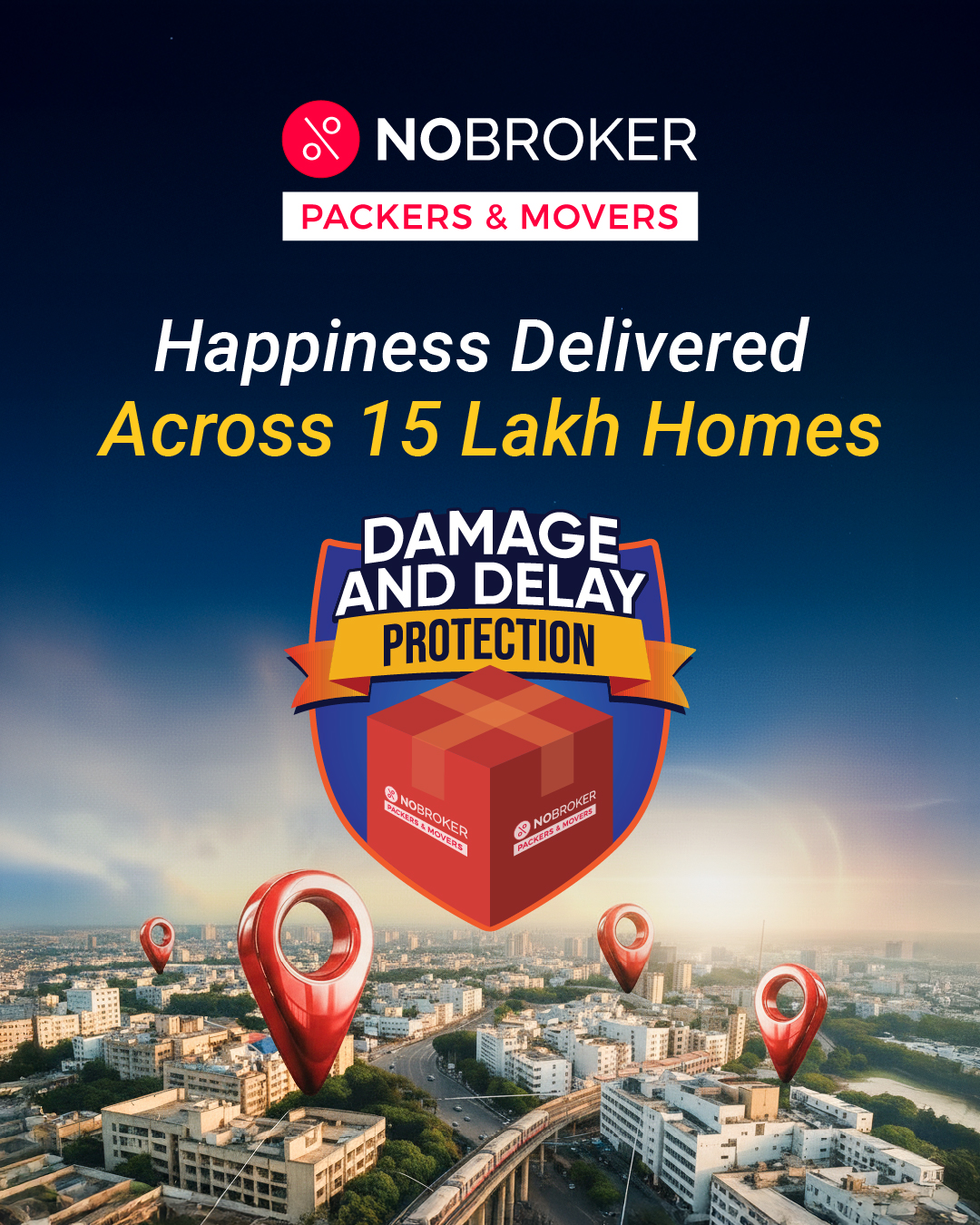 NoBroker Packers & Movers Facebook ad from Jun 30, 2026