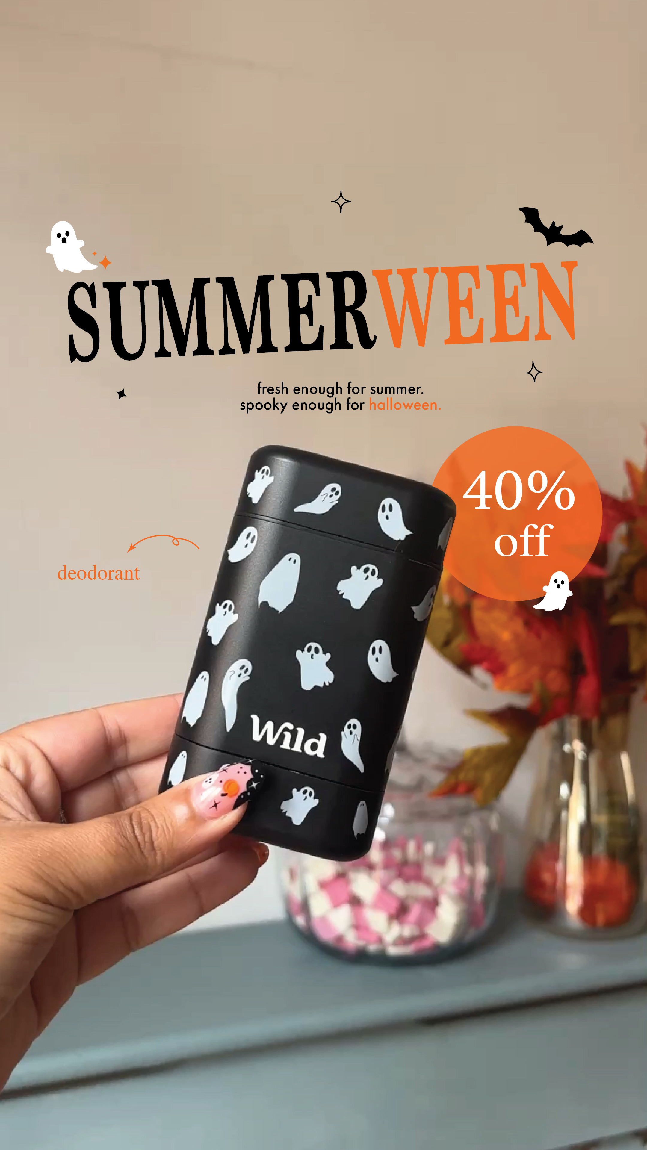 Wild Facebook ad: Get 40% off our Summerween sale!