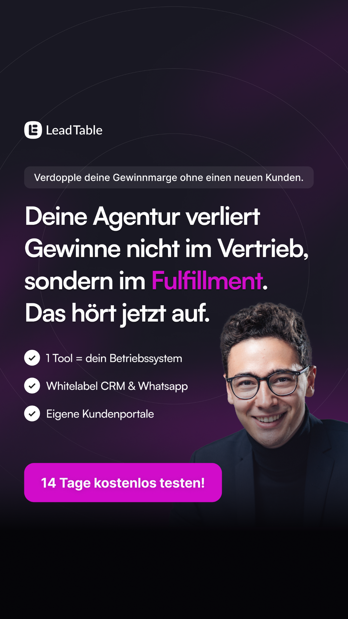 LeadTable - Agentursoftware Facebook ad
