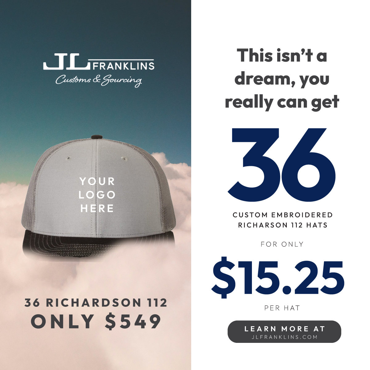 JL Franklins Facebook ad