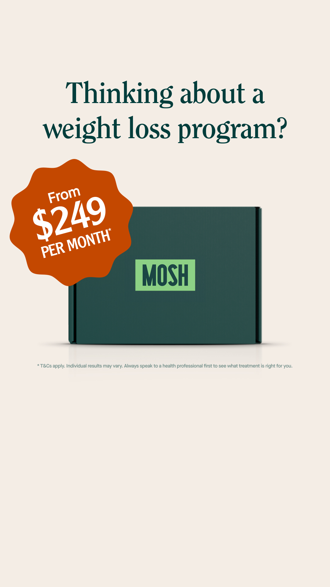 Mosh Facebook ad