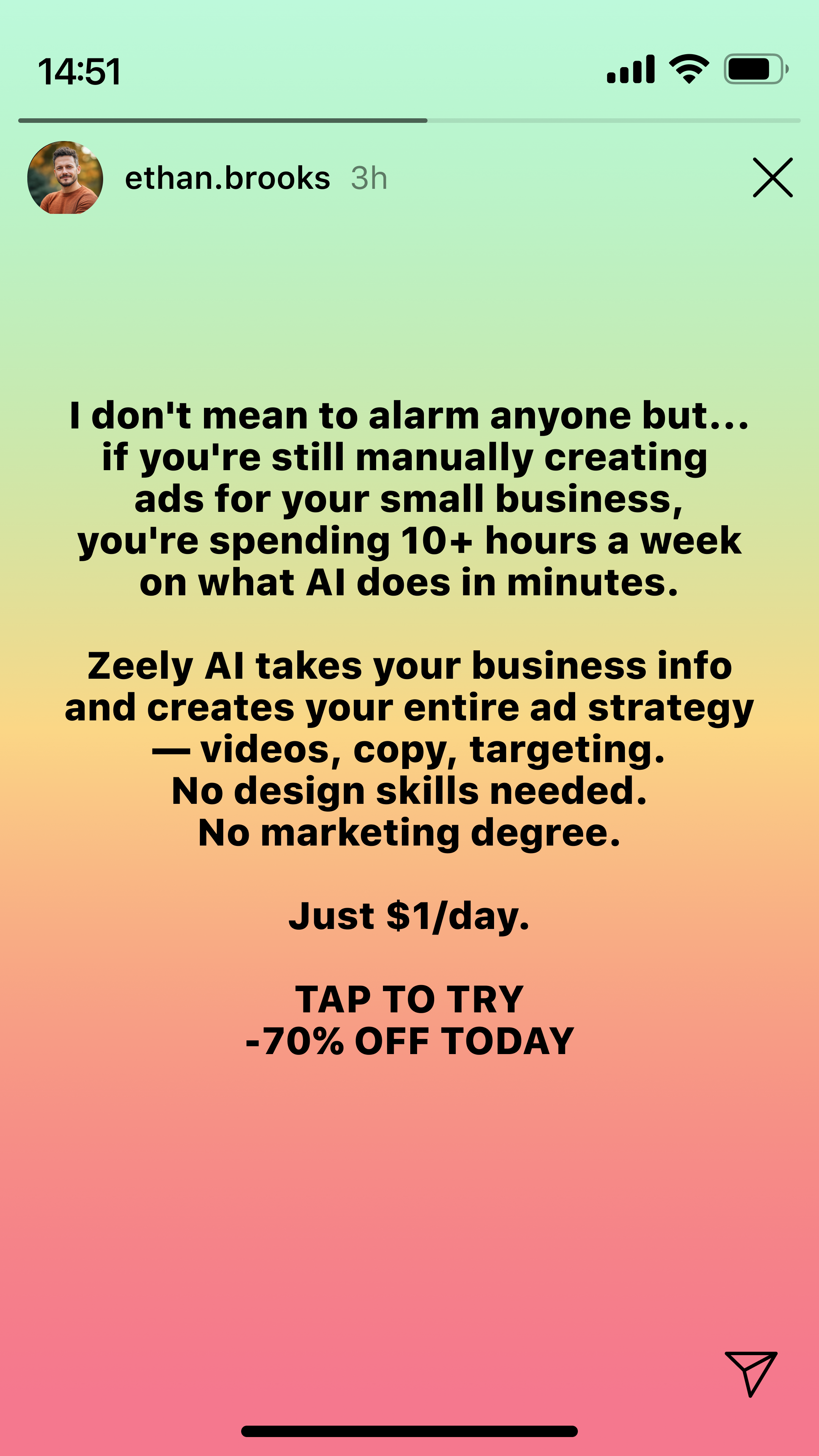 Zeely Facebook ad