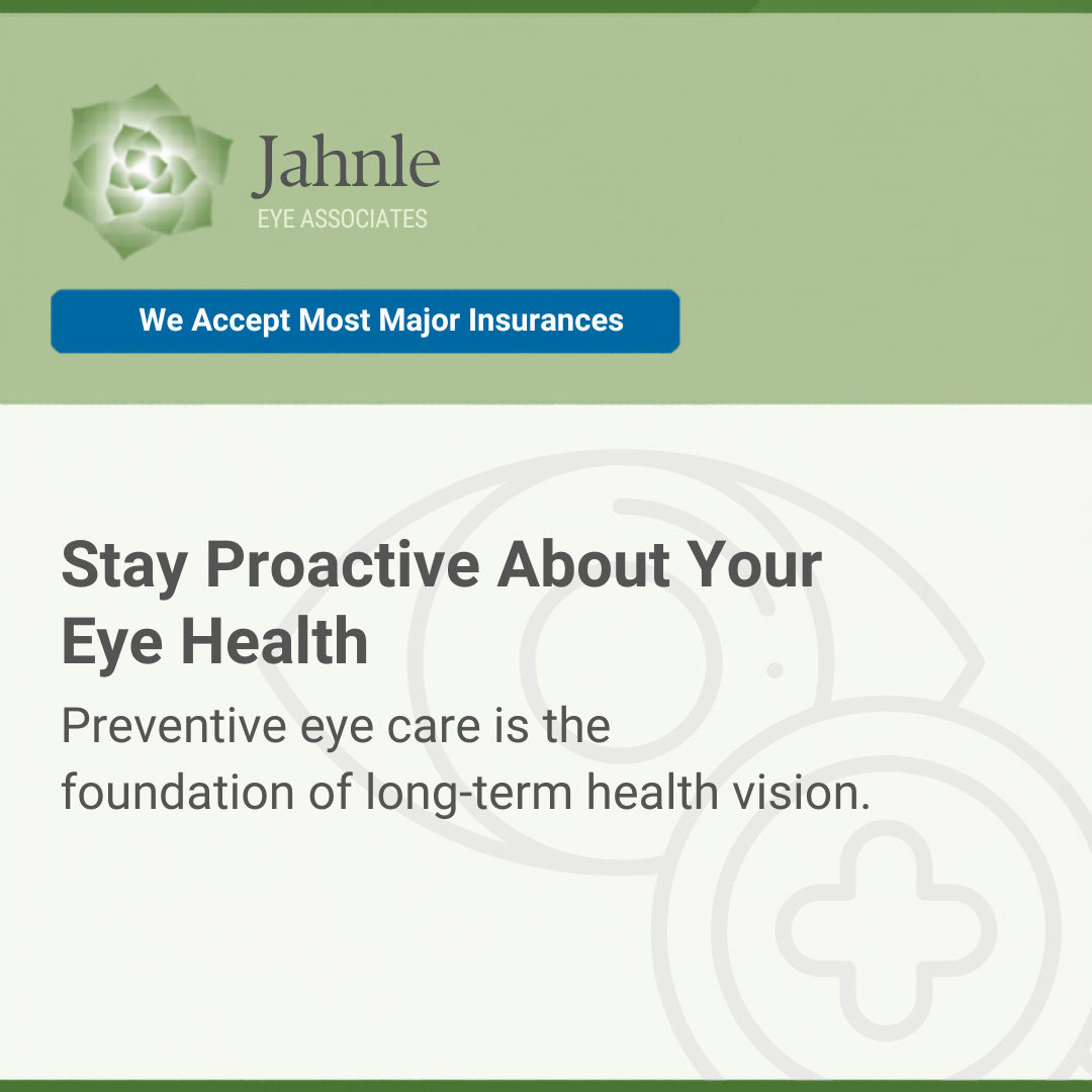 Jahnle Eye Associates Facebook ad from Apr 1, 2026