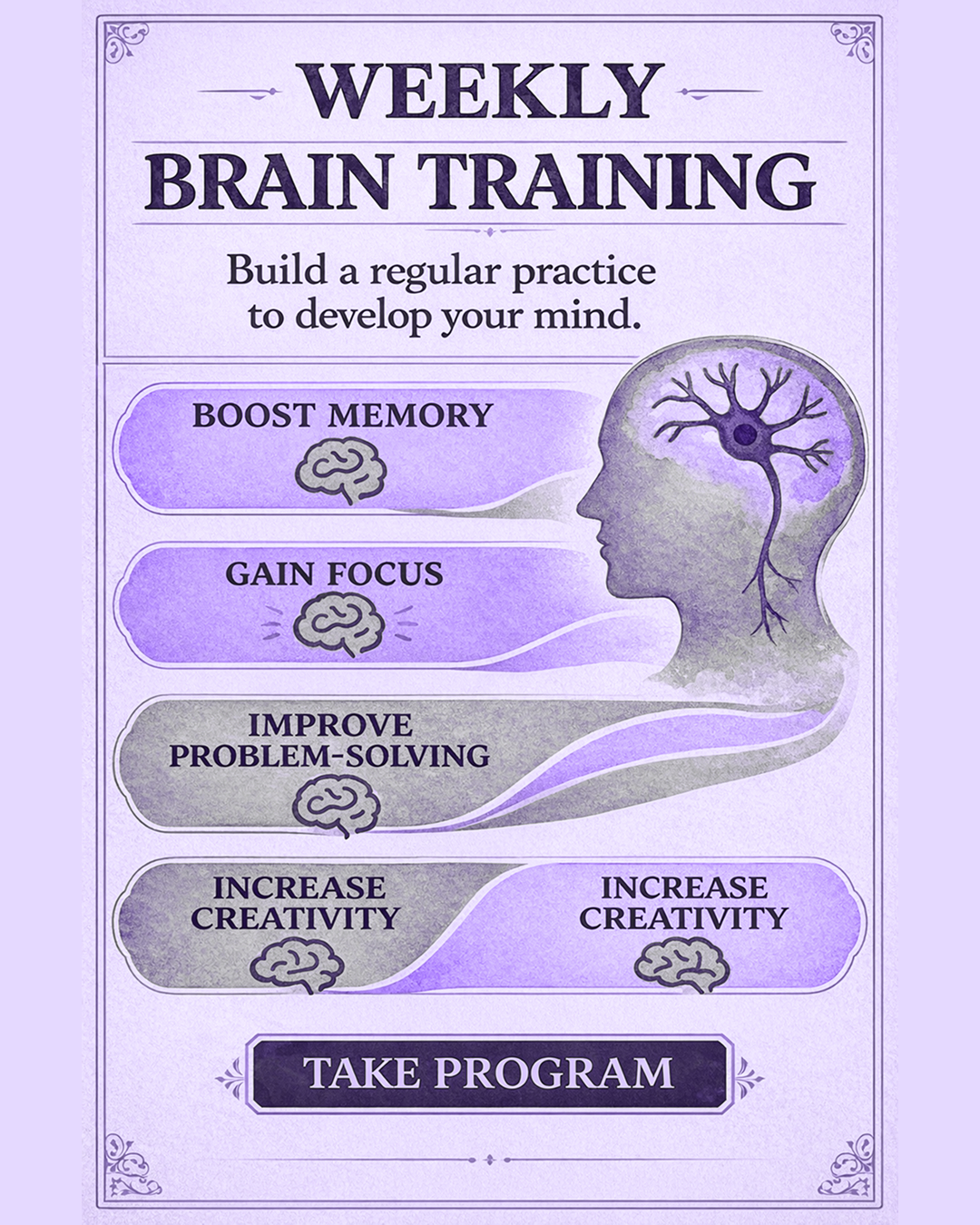 Create your growth path Facebook ad: Train Your Brain for Growth