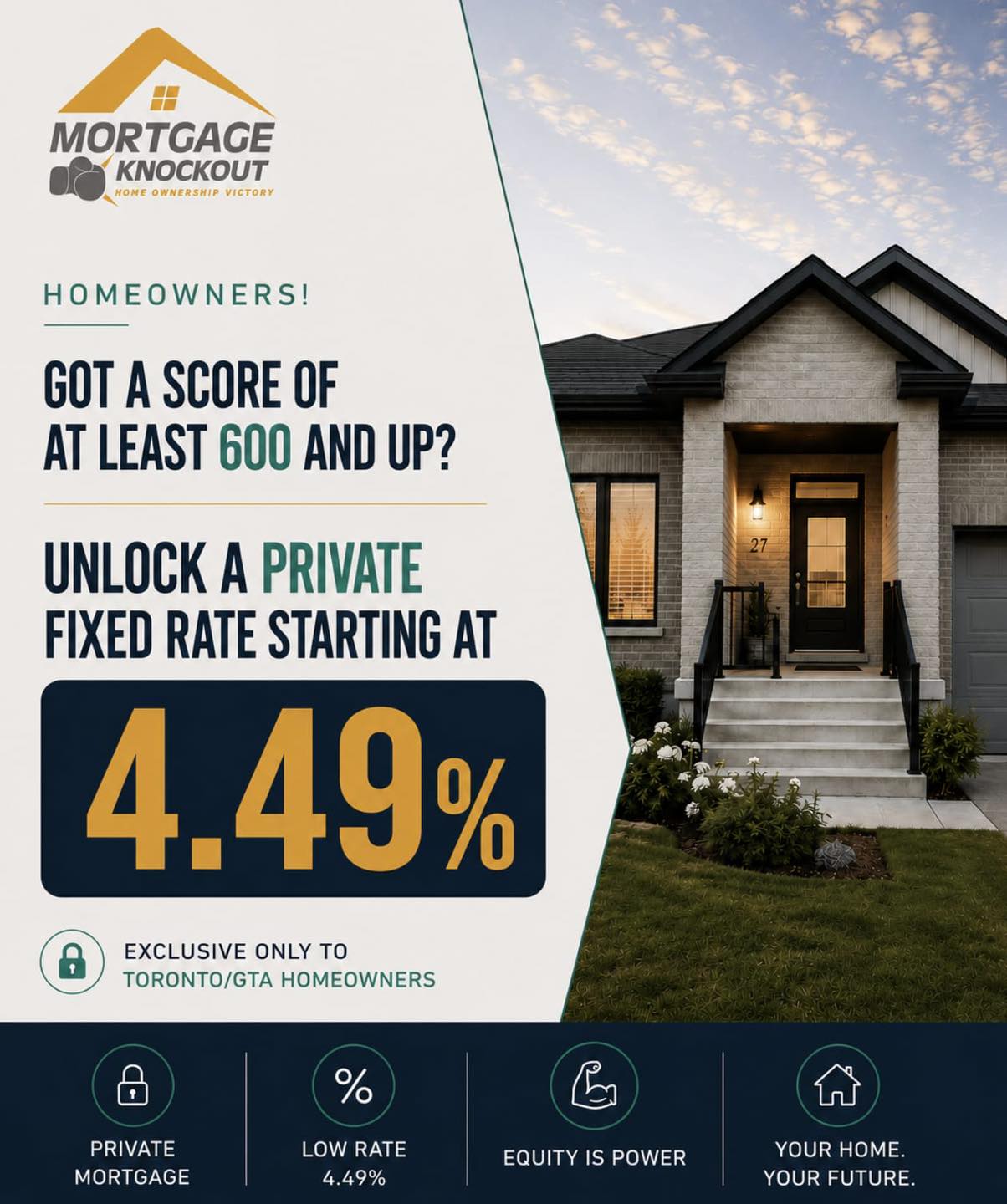 Mortgage knockout Facebook ad