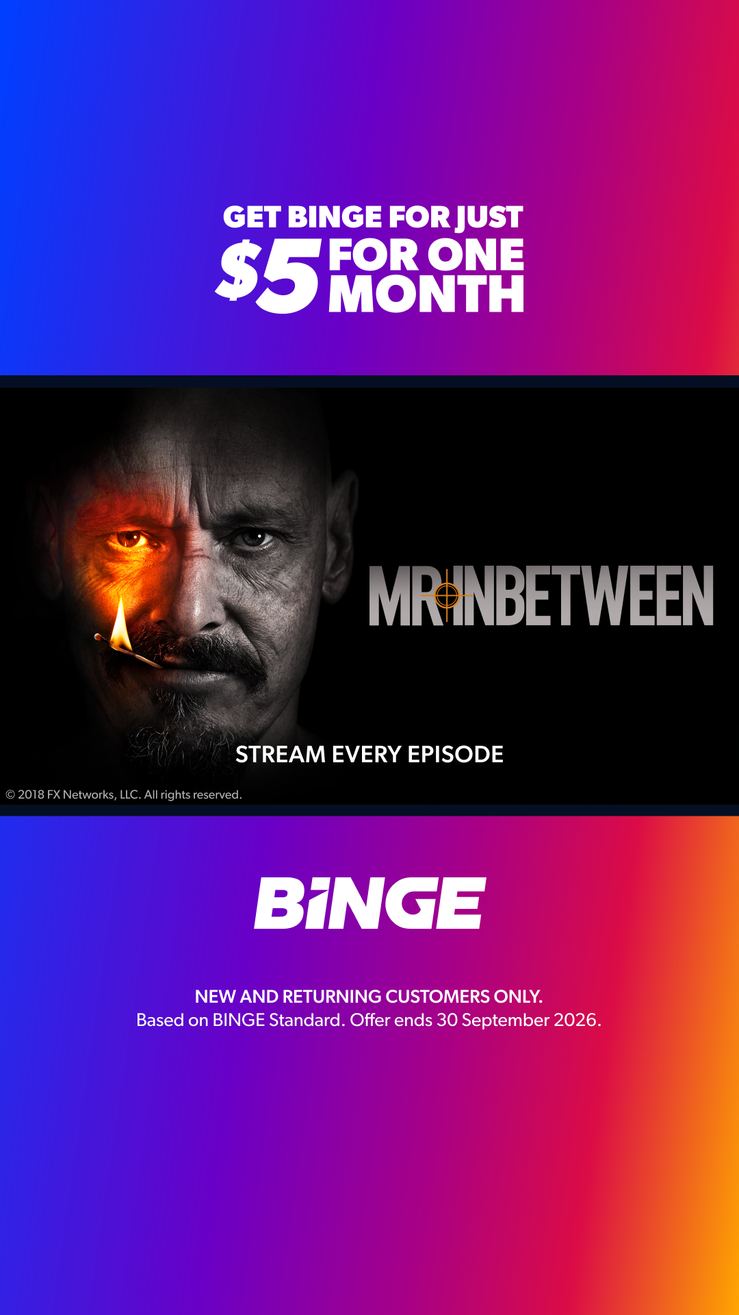 Binge Facebook ad