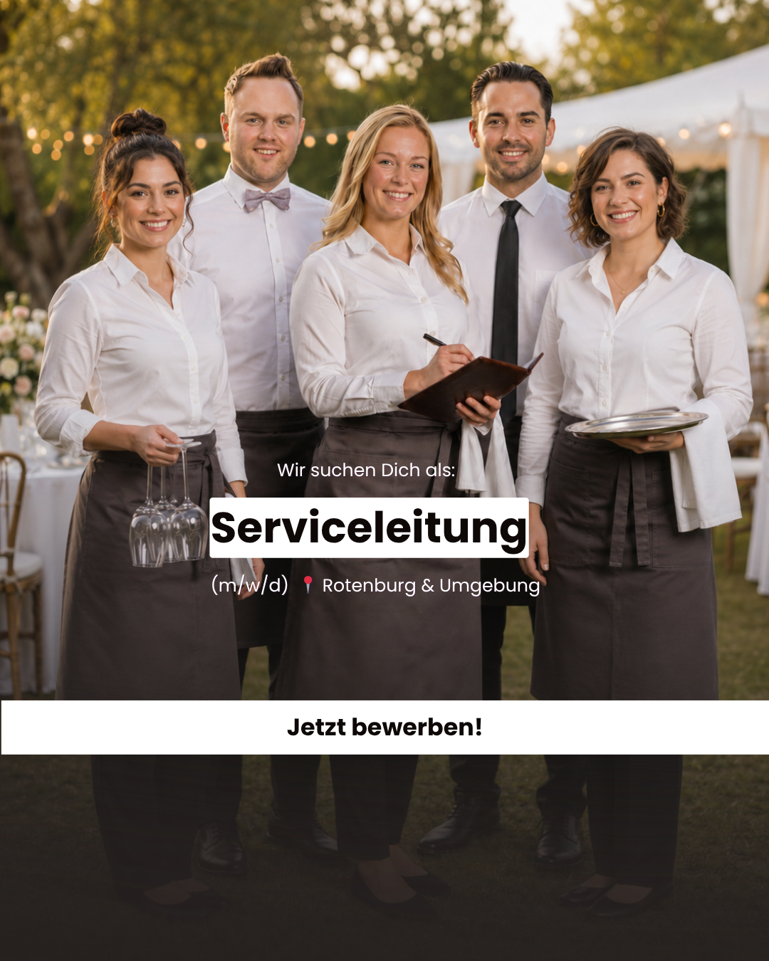 Landschof's Feiern & Feste / Catering & Events Facebook ad: Serviceleitung (m/w/d) gesucht, leite exklusive Events