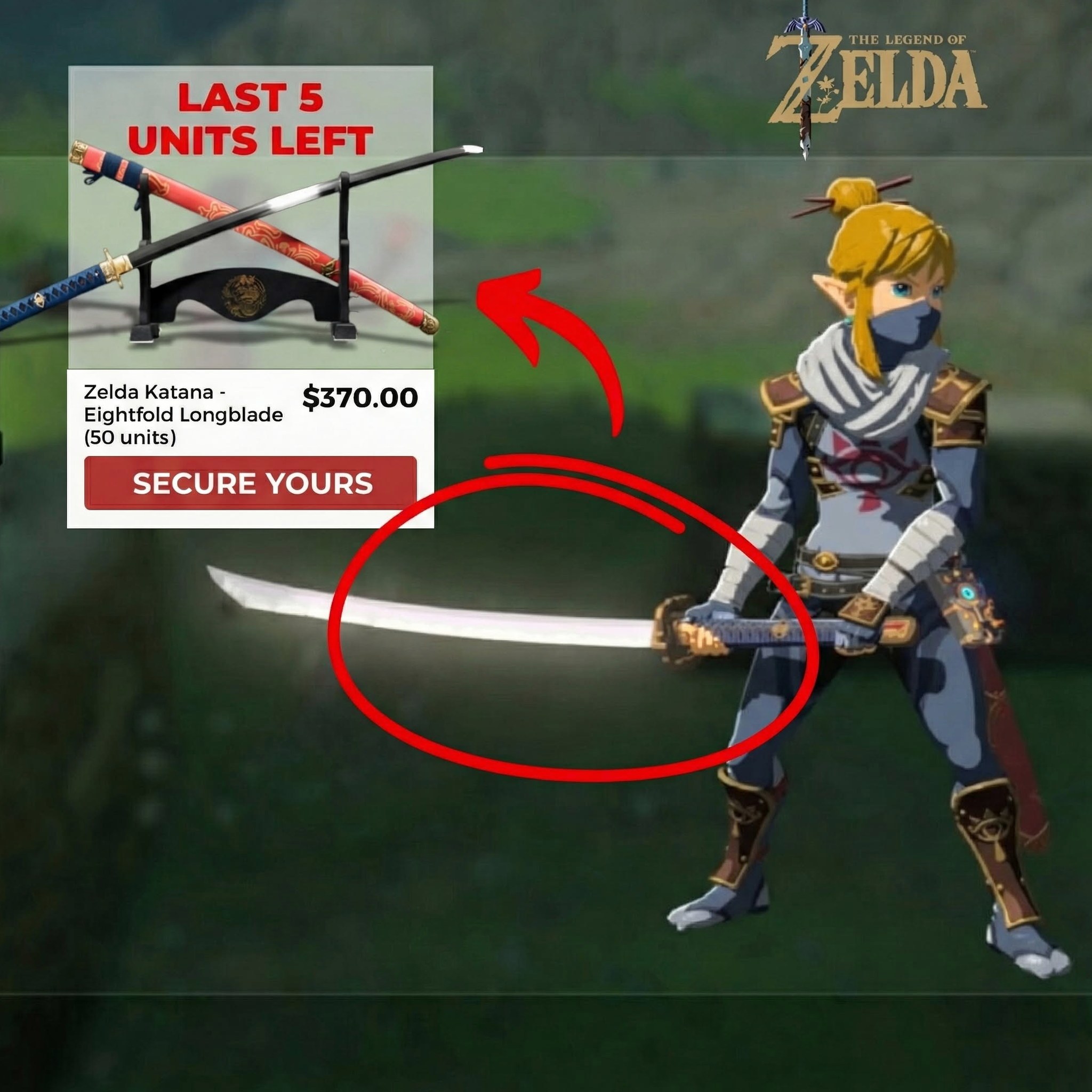 Katana SwordCom Facebook ad